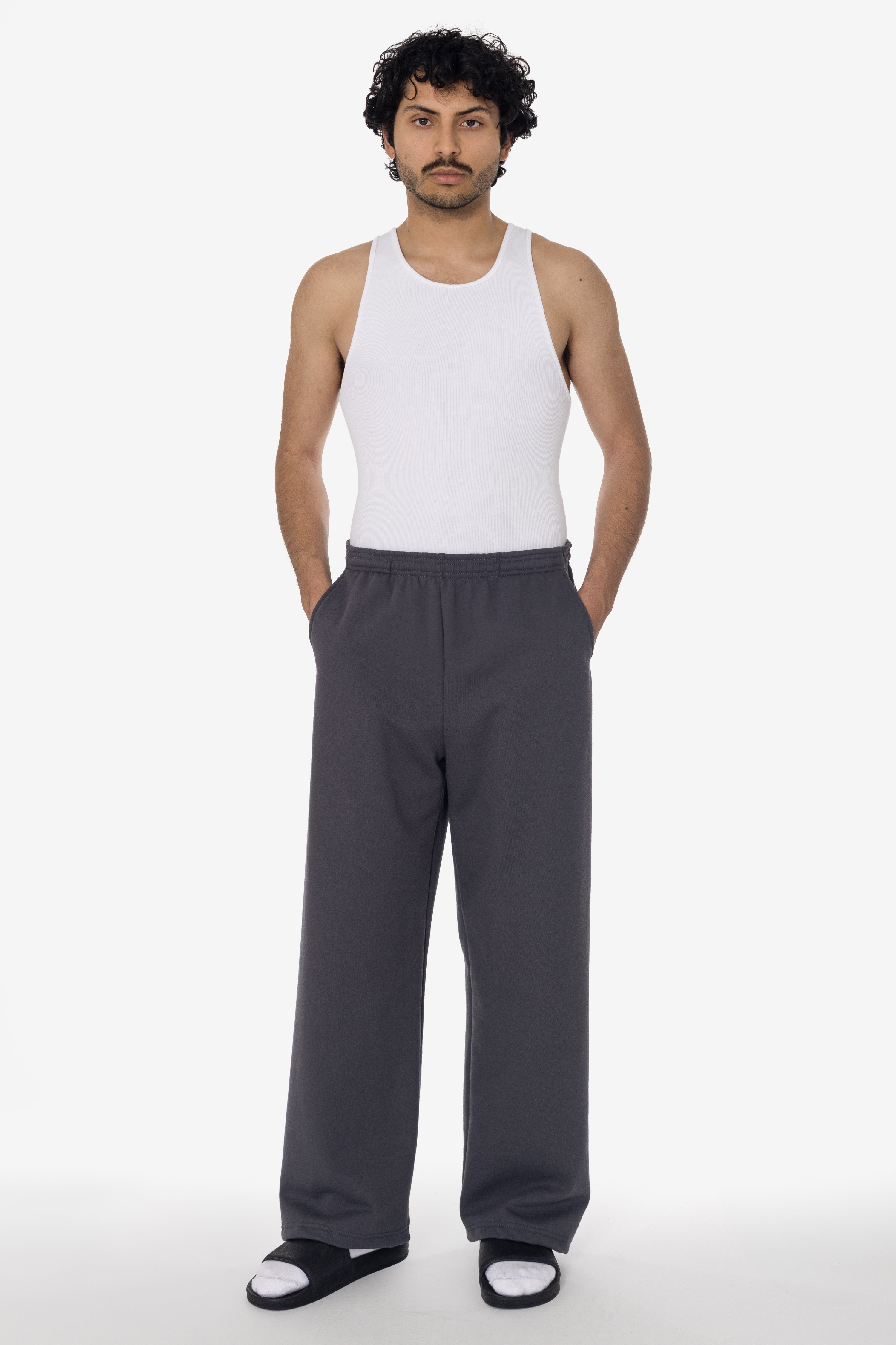MWF1045 - 10 oz. Mid-Weight Poly Cotton Fleece Wide Open Bottom