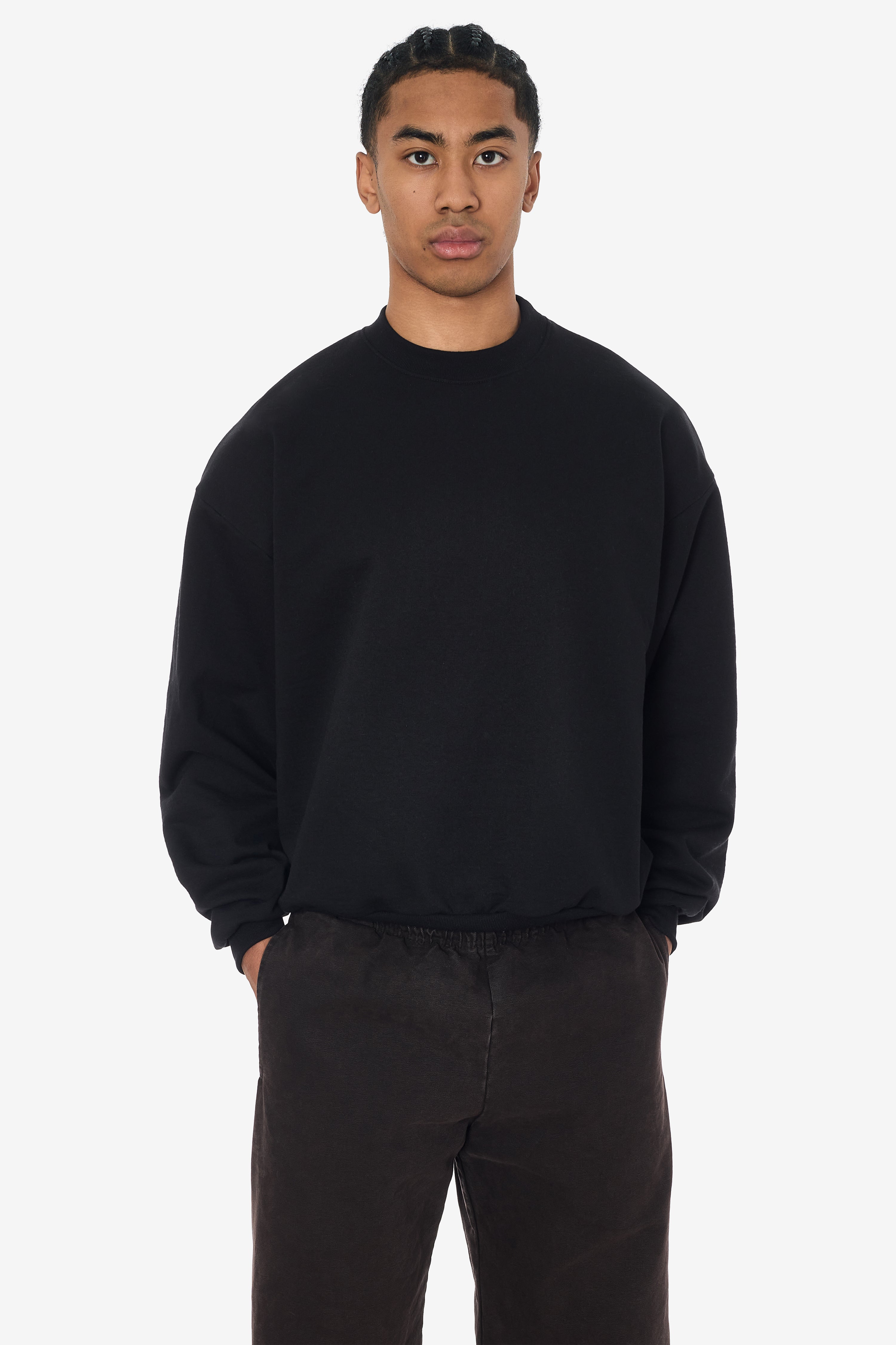 MWF1047 - 10 oz. Mid-weight Poly Cotton Fleece Wide Crewneck – Los