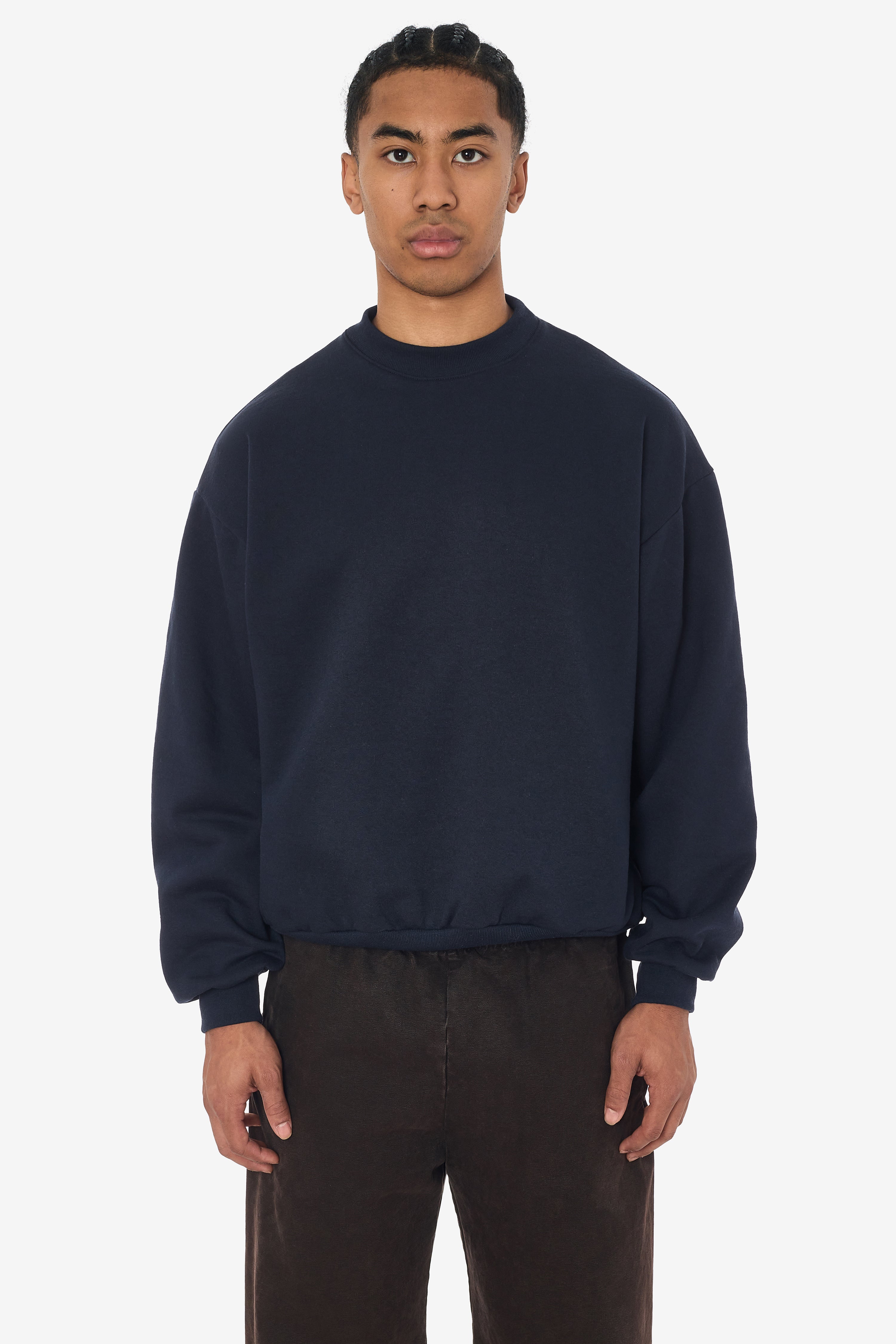 MWF1047 - 10 oz. Mid-weight Poly Cotton Fleece Wide Crewneck – Los