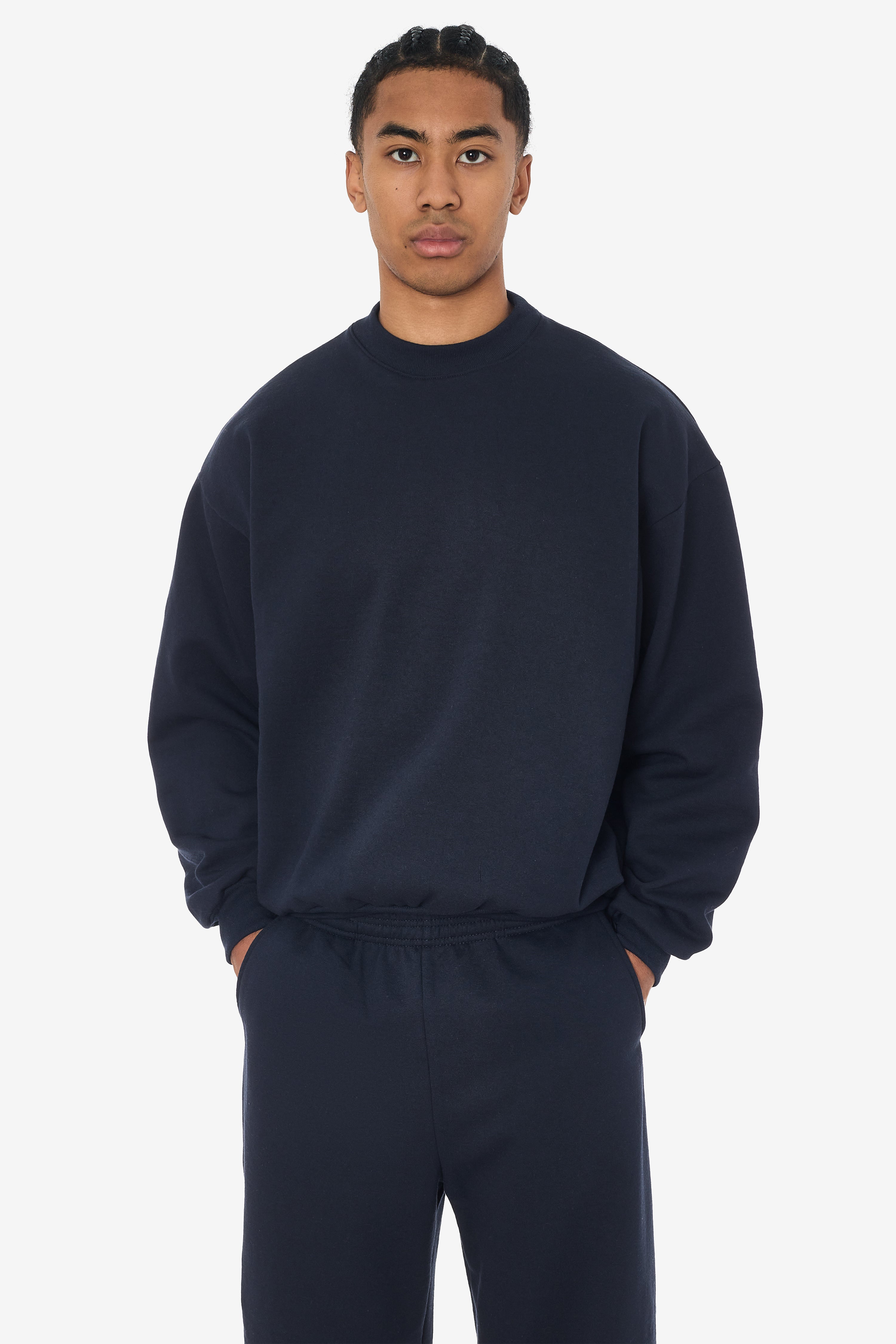 MWF1047 - 10 oz. Mid-weight Poly Cotton Fleece Wide Crewneck – Los