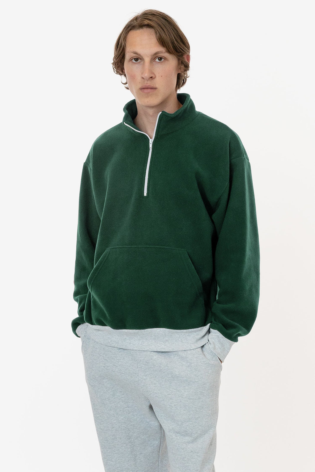 Solid Color Loose Sweatshirt Street Style Oversize Polar Fleece Pullover