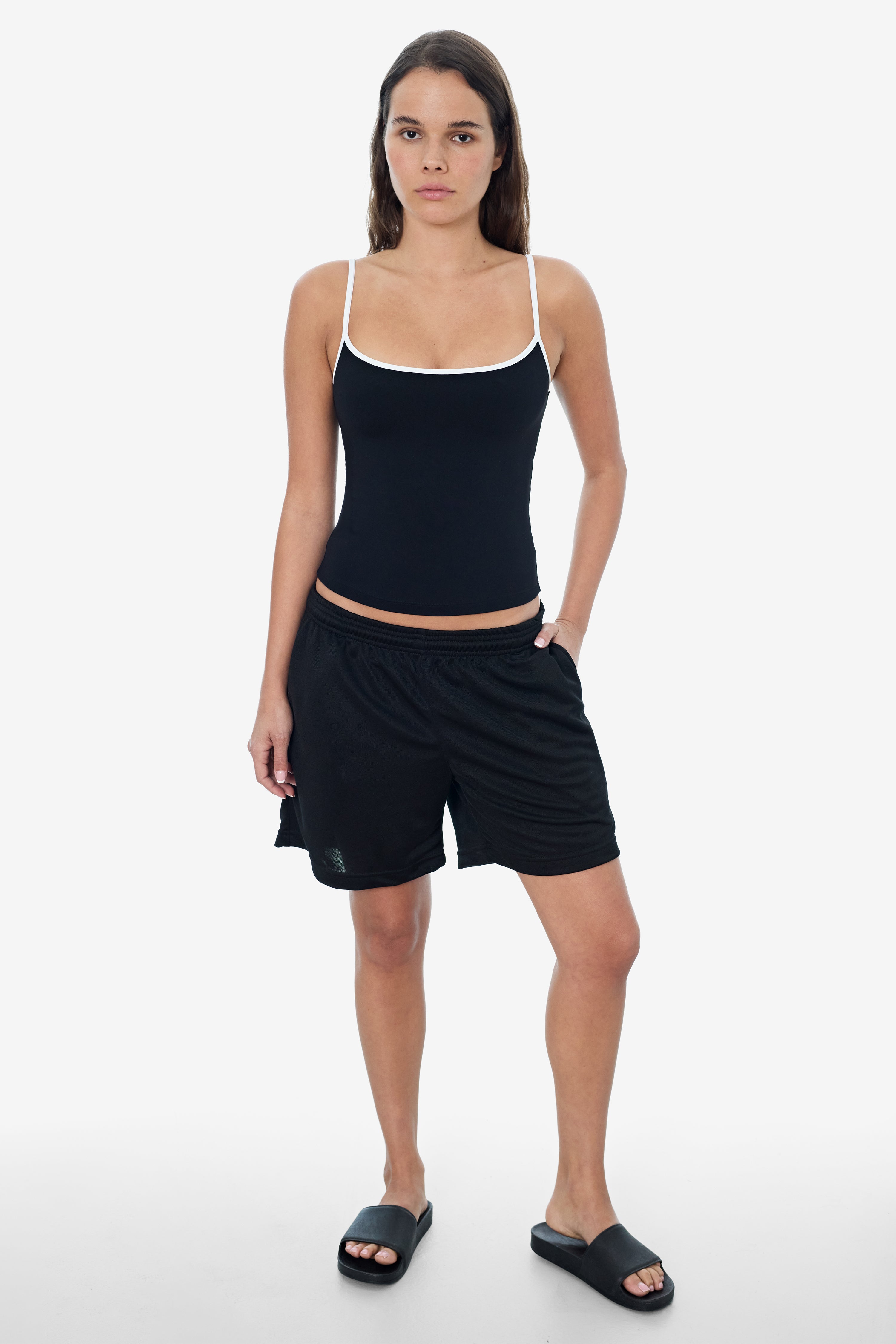 PPQ42 - Poly Pique Mesh Mid-Length Shorts – Los Angeles Apparel