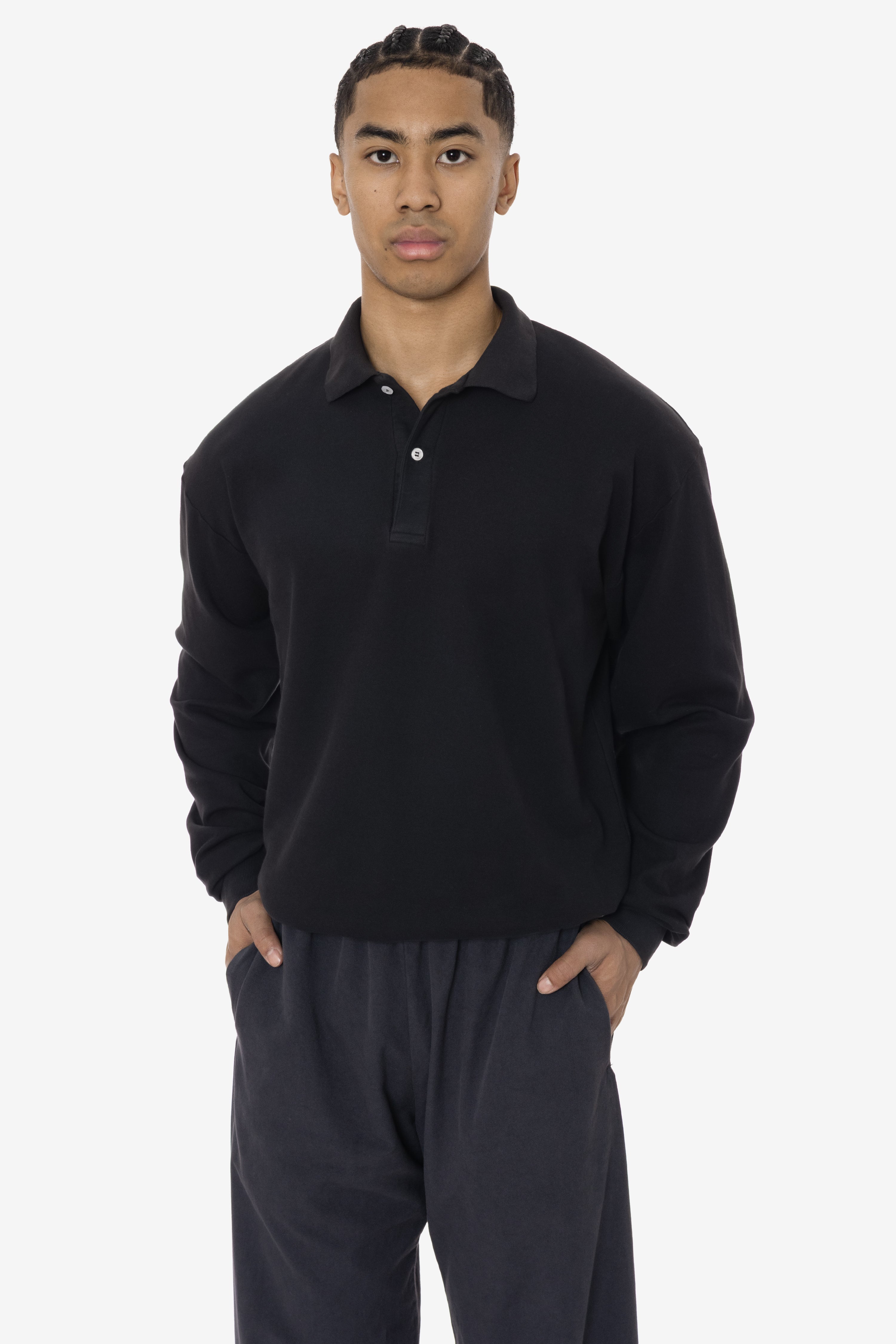 トップス KDG POLO LS SHIRT BLACK PQ24417GD - Long Sleeve Pique Polo – Los Angeles Apparel