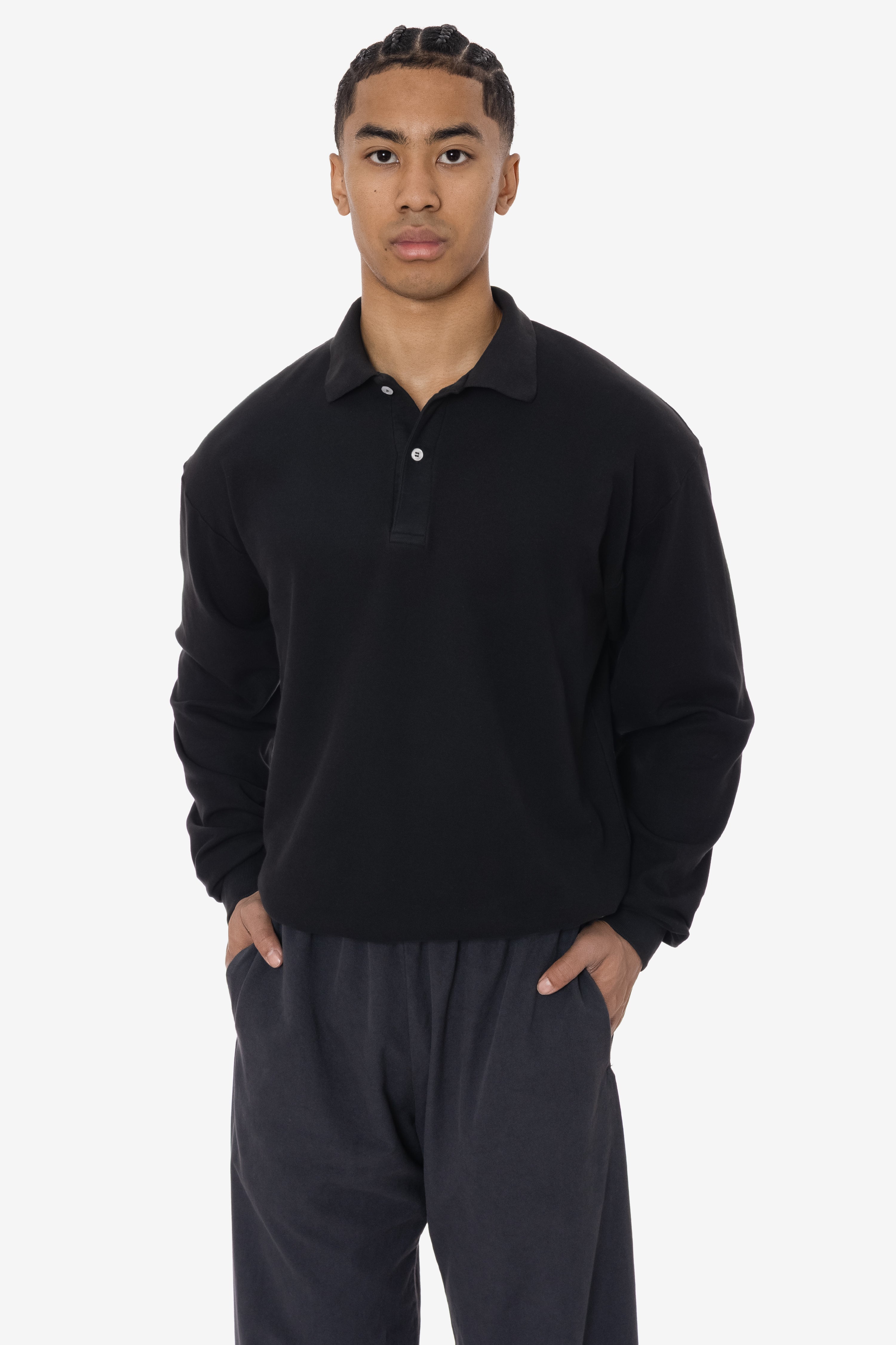 PQ24417GD - Long Sleeve Pique Polo – Los Angeles Apparel