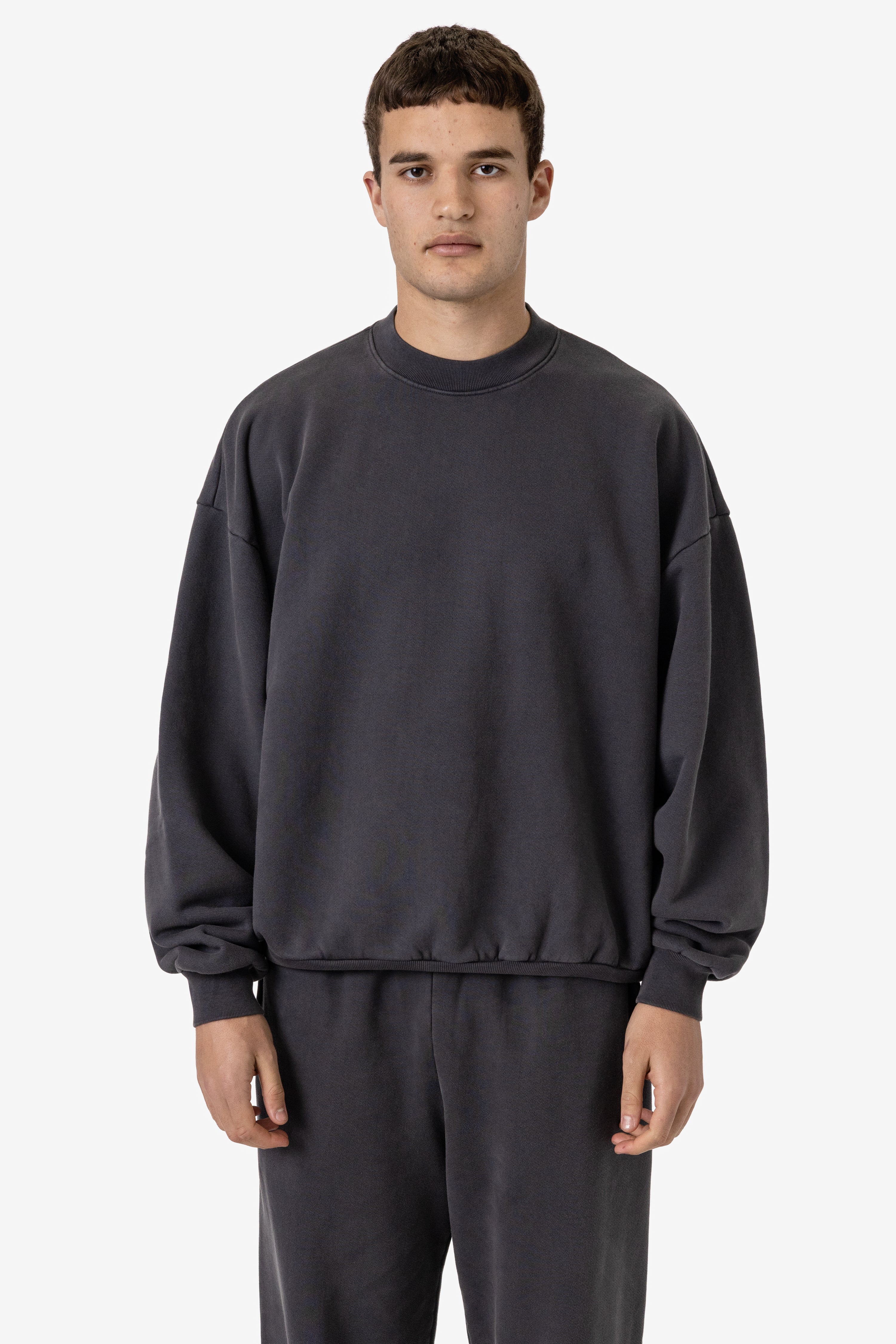 PLU07GD - 16oz. Garment Dye Plush Fleece Pullover Crewneck Sweatshirt