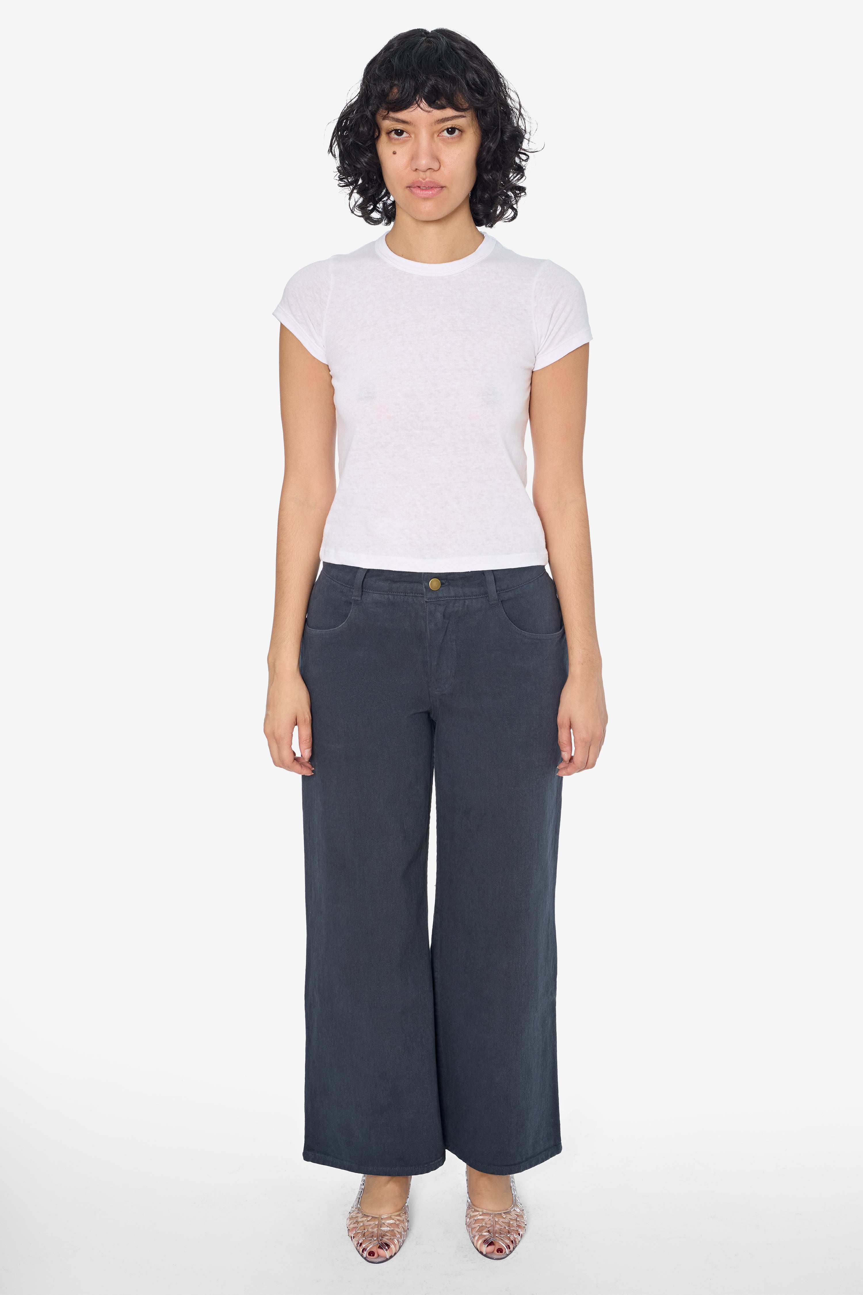 RBDW401GD - 12 oz Bull Denim Mid Rise Wide Leg Jeans – Los Angeles