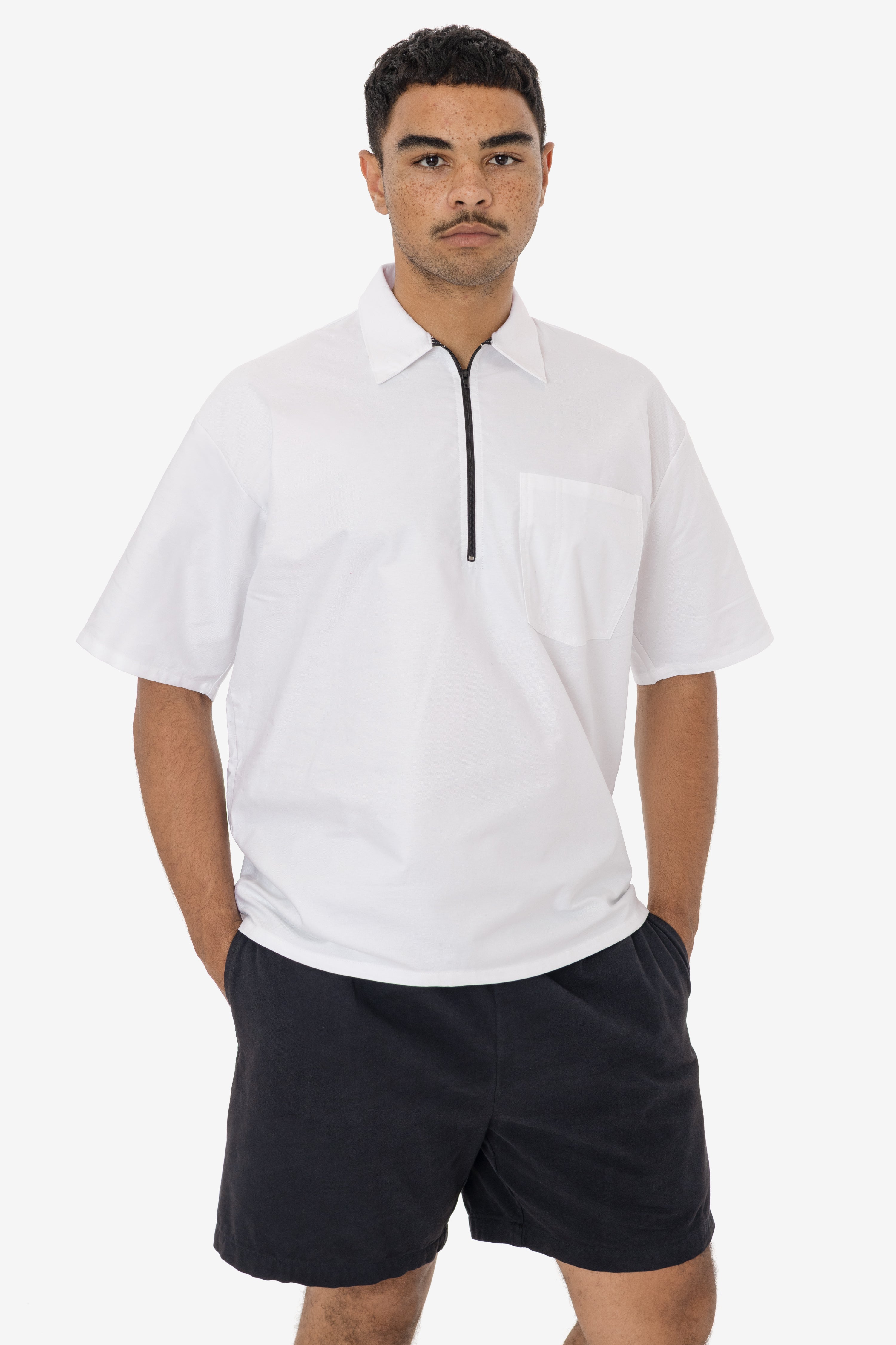 RCP409 - Oxford Zip-Up Work Shirt – Los Angeles Apparel