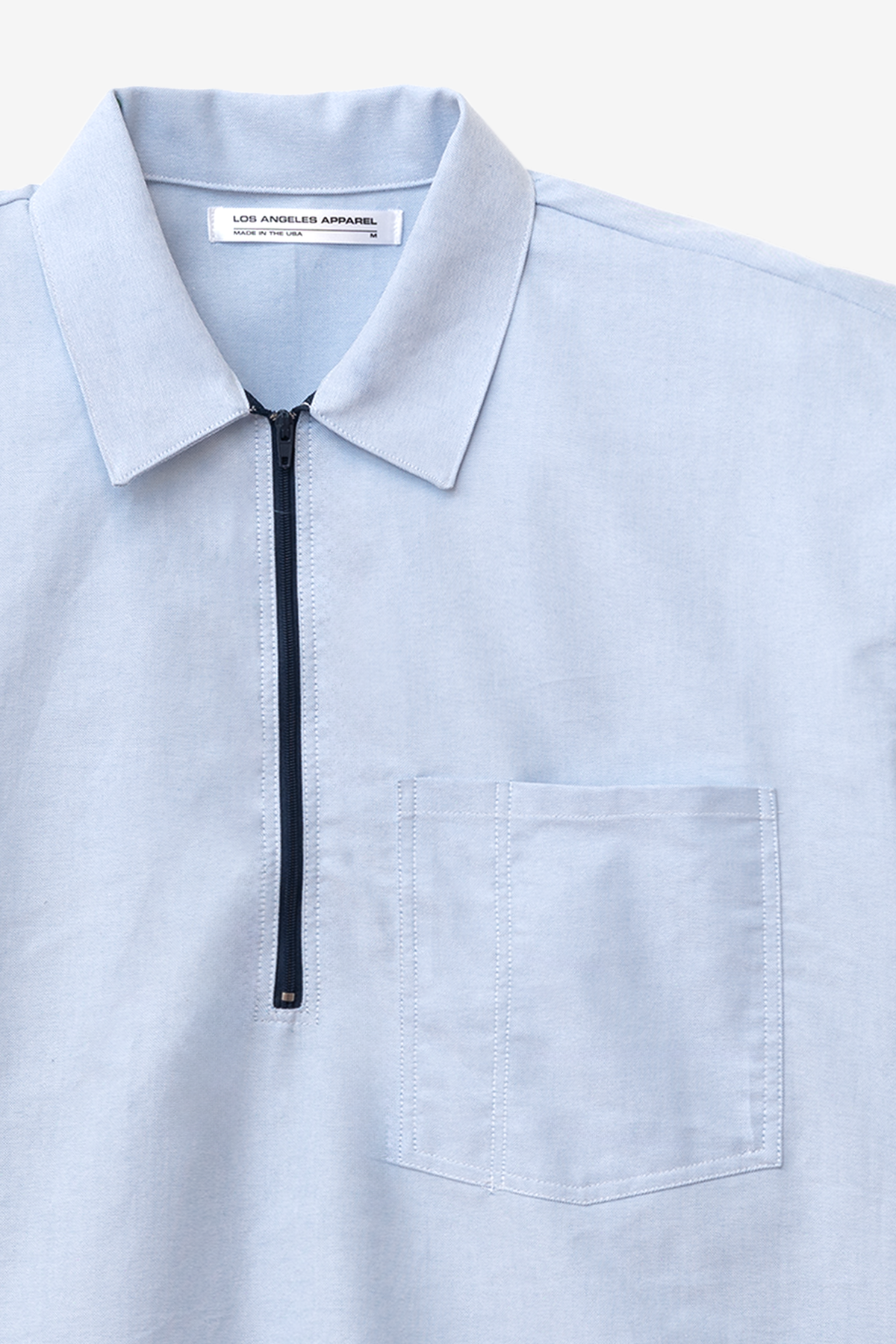 RCP409 - Oxford Zip-Up Work Shirt – Los Angeles Apparel