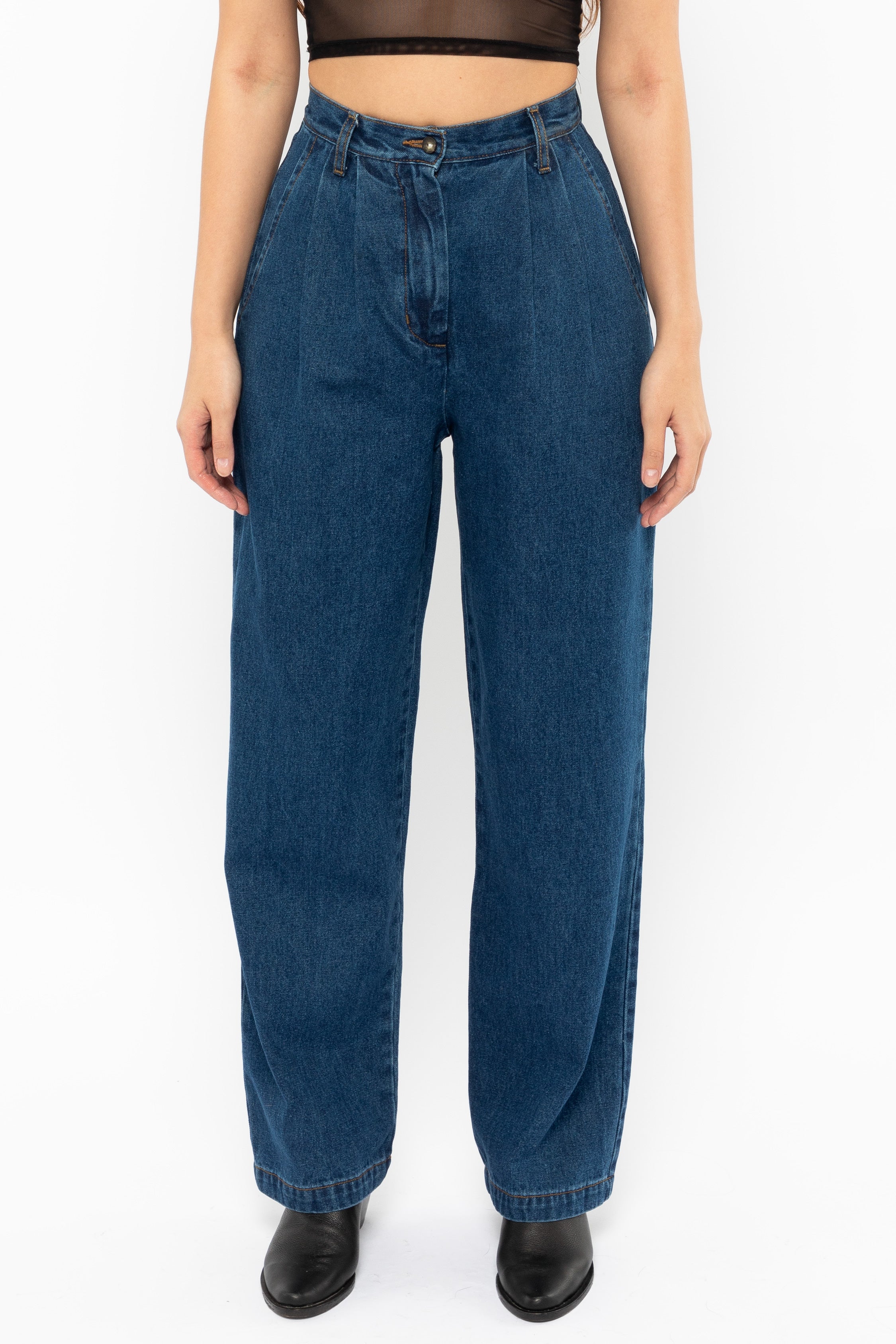 RDNW350 - Pleated Denim Straight Leg Pant – Los Angeles Apparel