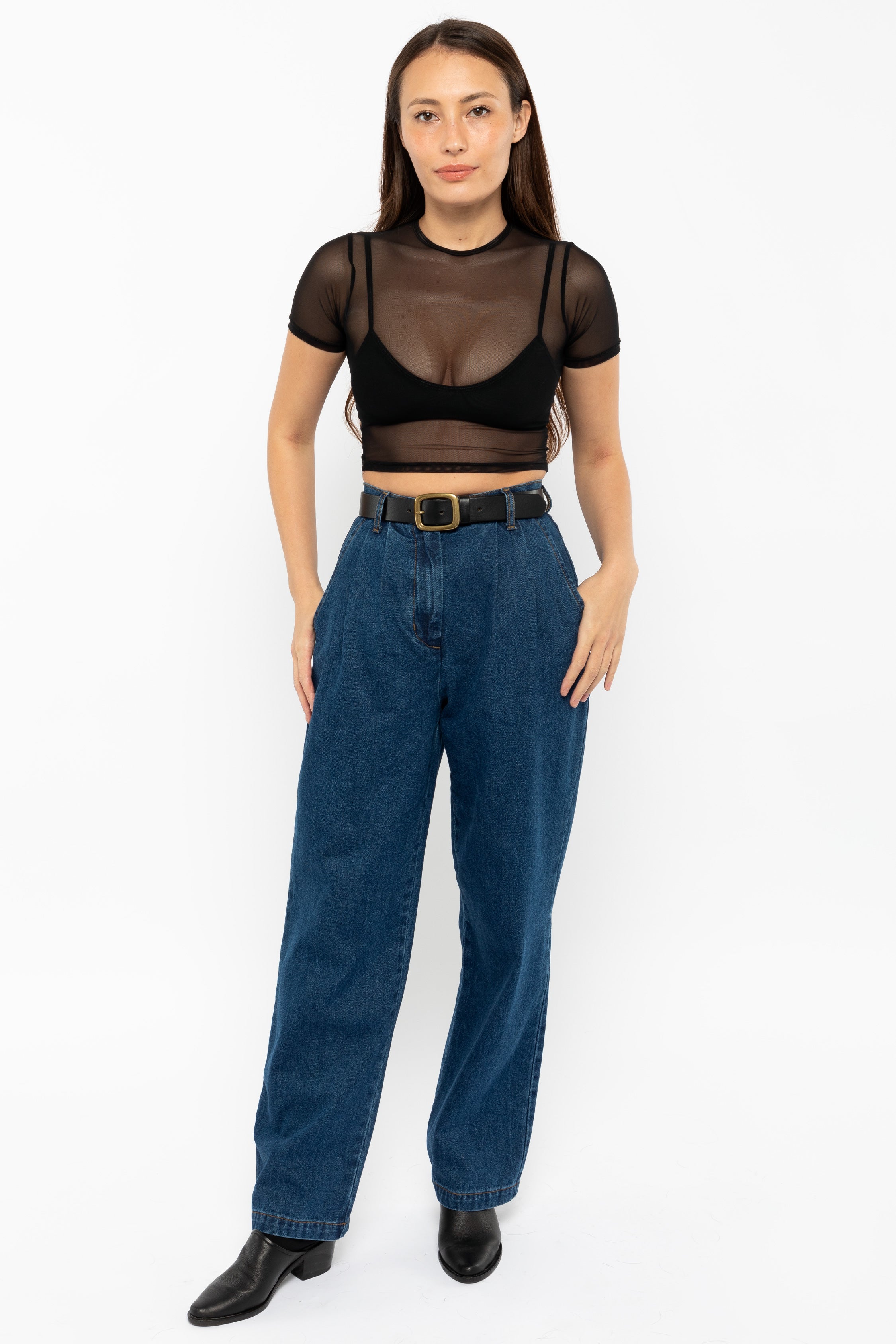 RDNW350 - Pleated Denim Straight Leg Pant – Los Angeles Apparel