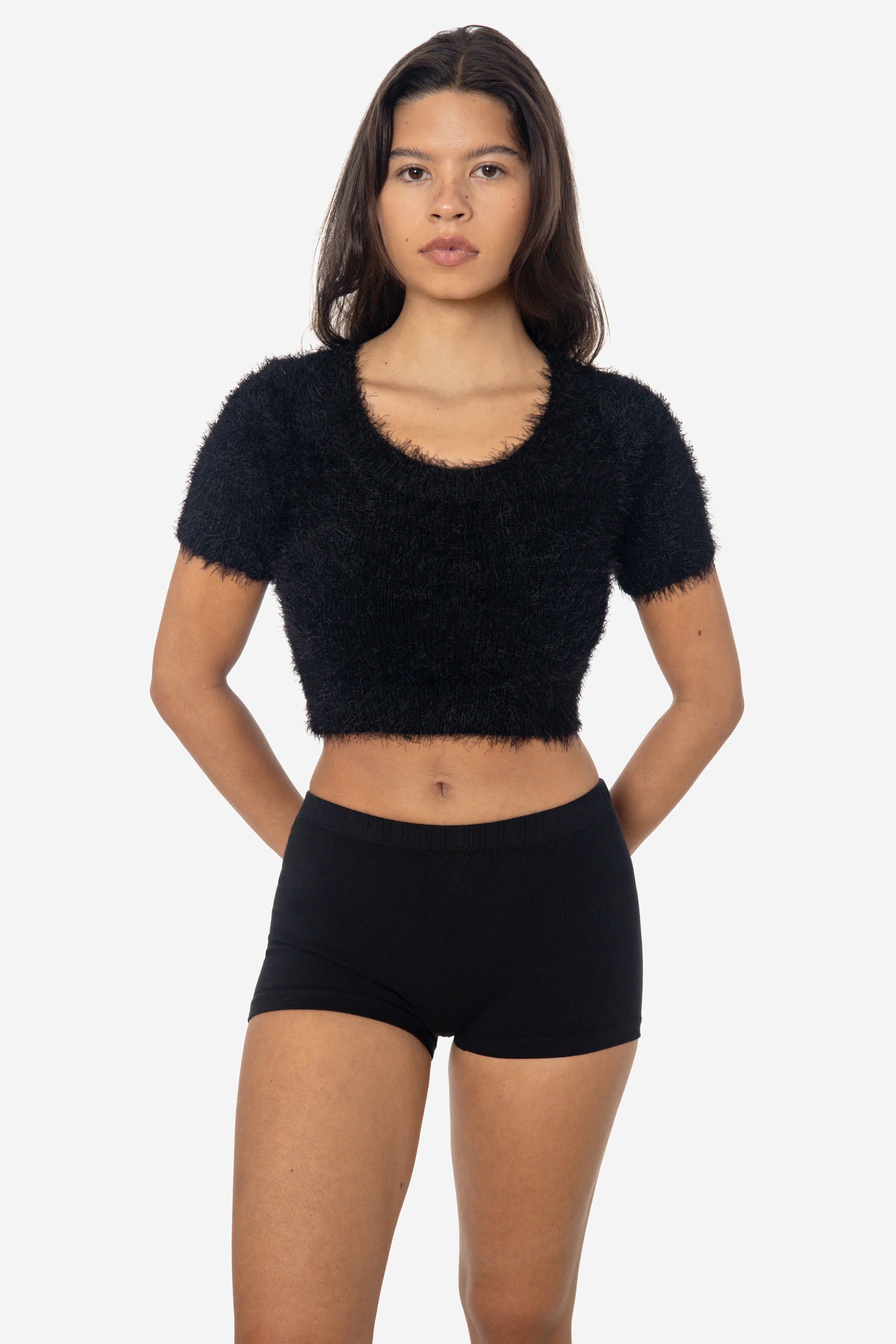 RFK4980 - Short Sleeve Fuzzy Sweater – Los Angeles Apparel