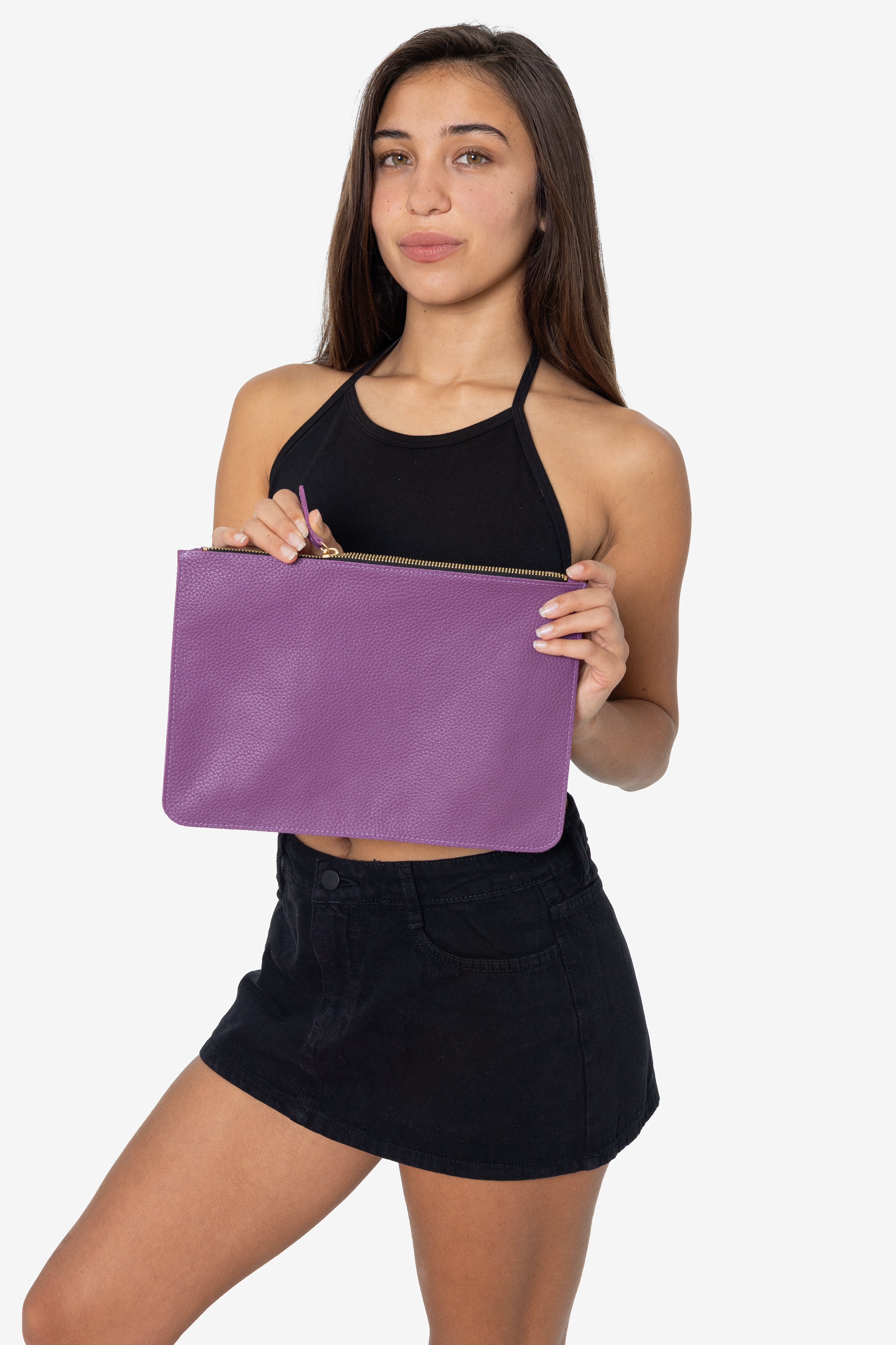 RLH3412 - Medium Leather Zip Pouch – Los Angeles Apparel