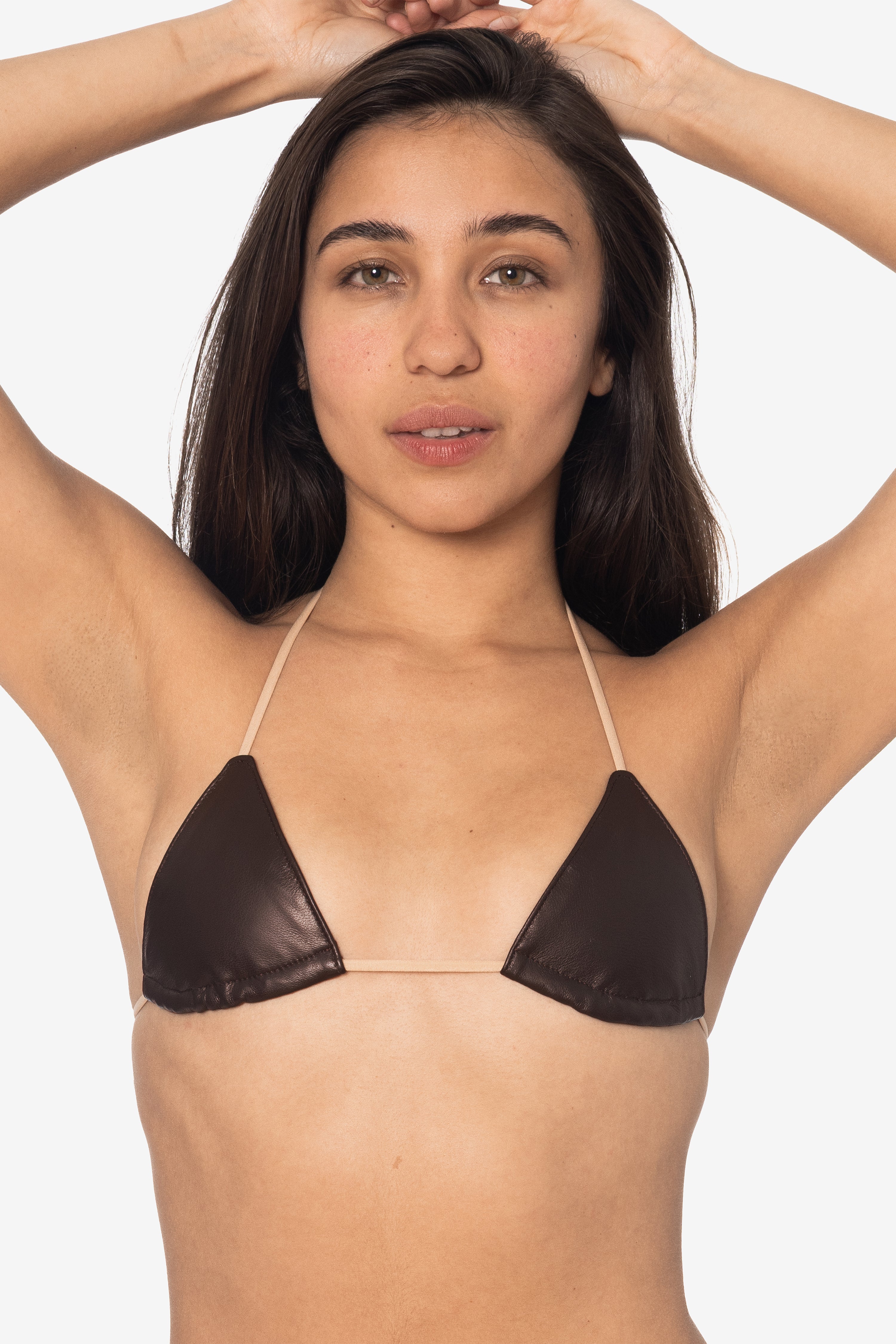 RLH3436 - Leather Nylon String Bikini Top – Los Angeles Apparel
