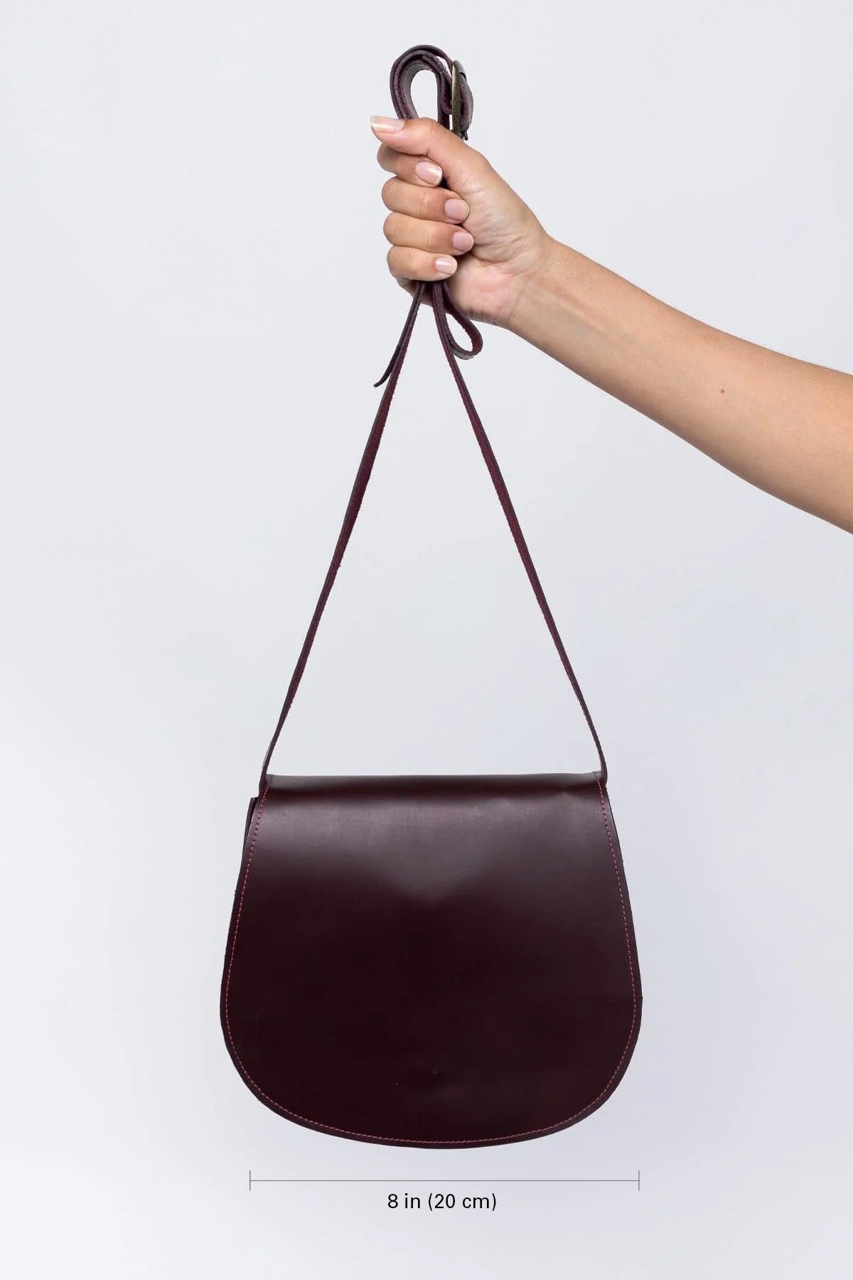 Real orders Leather Saddle Bag