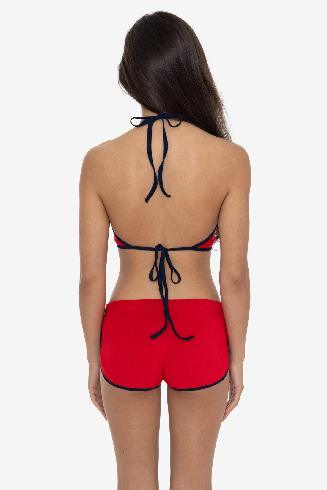 Pantaloncini In Lattice Neri Con Zip E Inserto Rosso – Taglia L, Uomo, Nuovi Con Etichetta