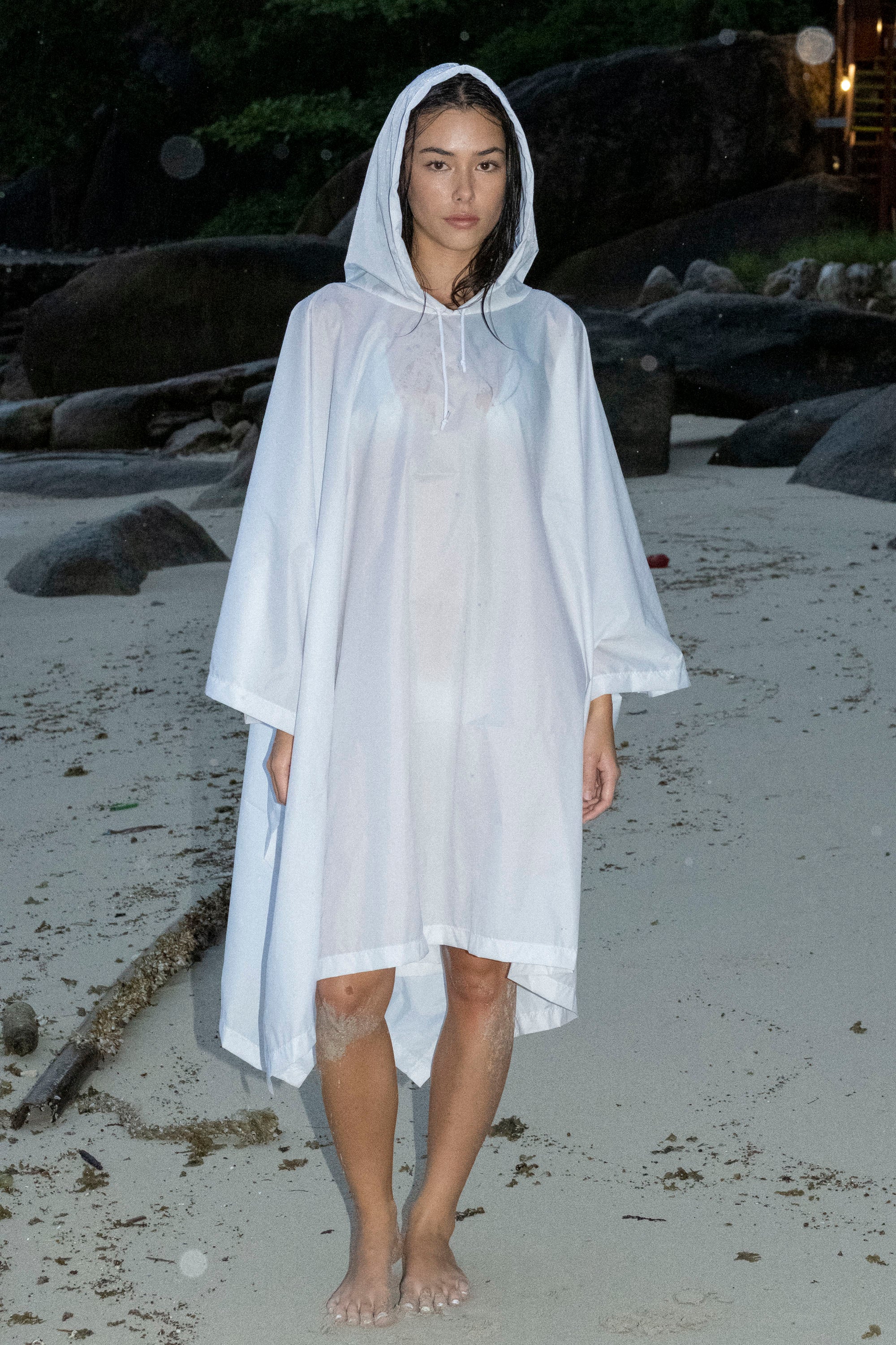 RNF419 - Hooded Nylon Rain Poncho – Los Angeles Apparel