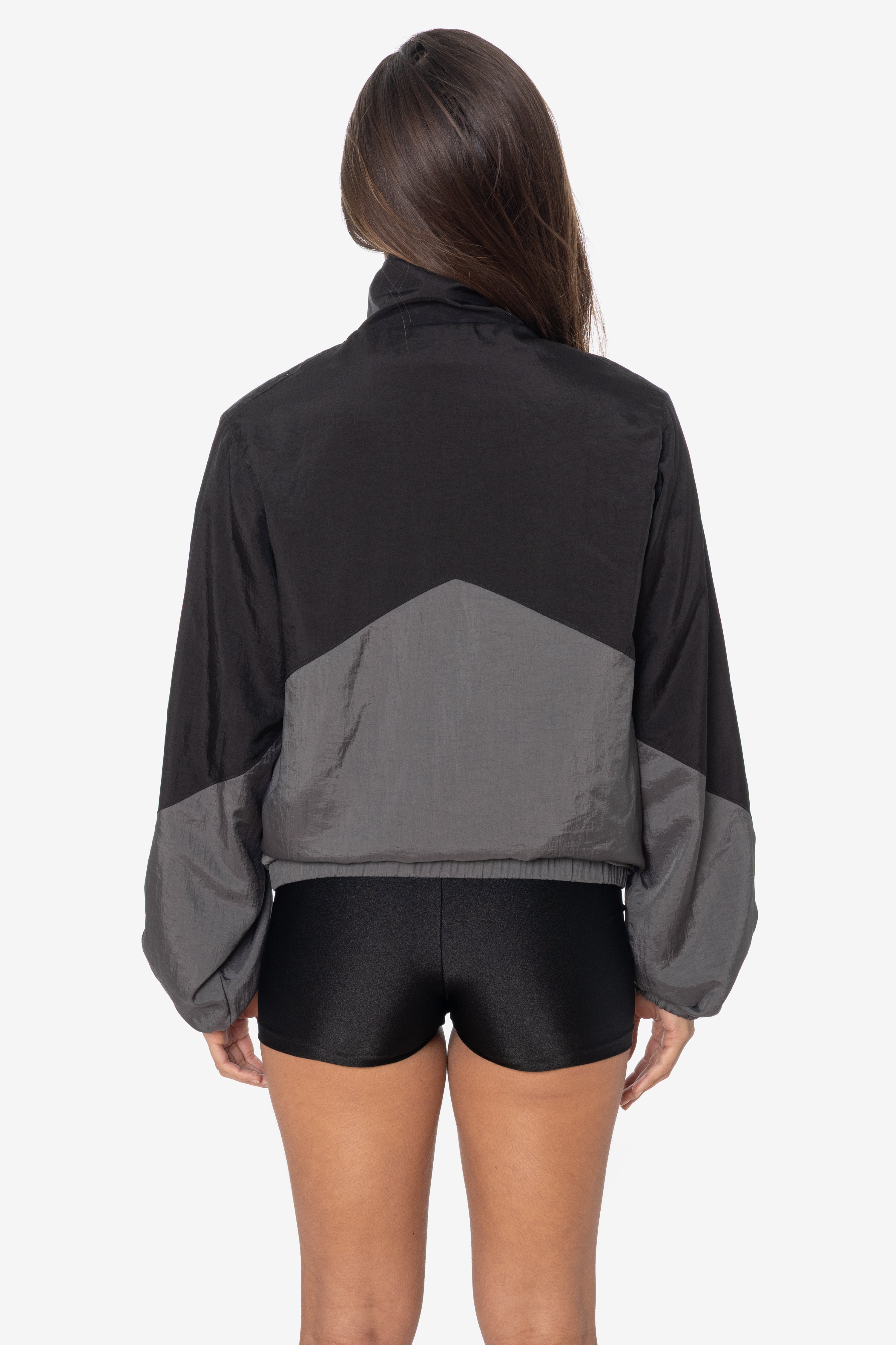RNF555C - Nylon Crinkle Zip-Up Colorblock Windbreaker – Los