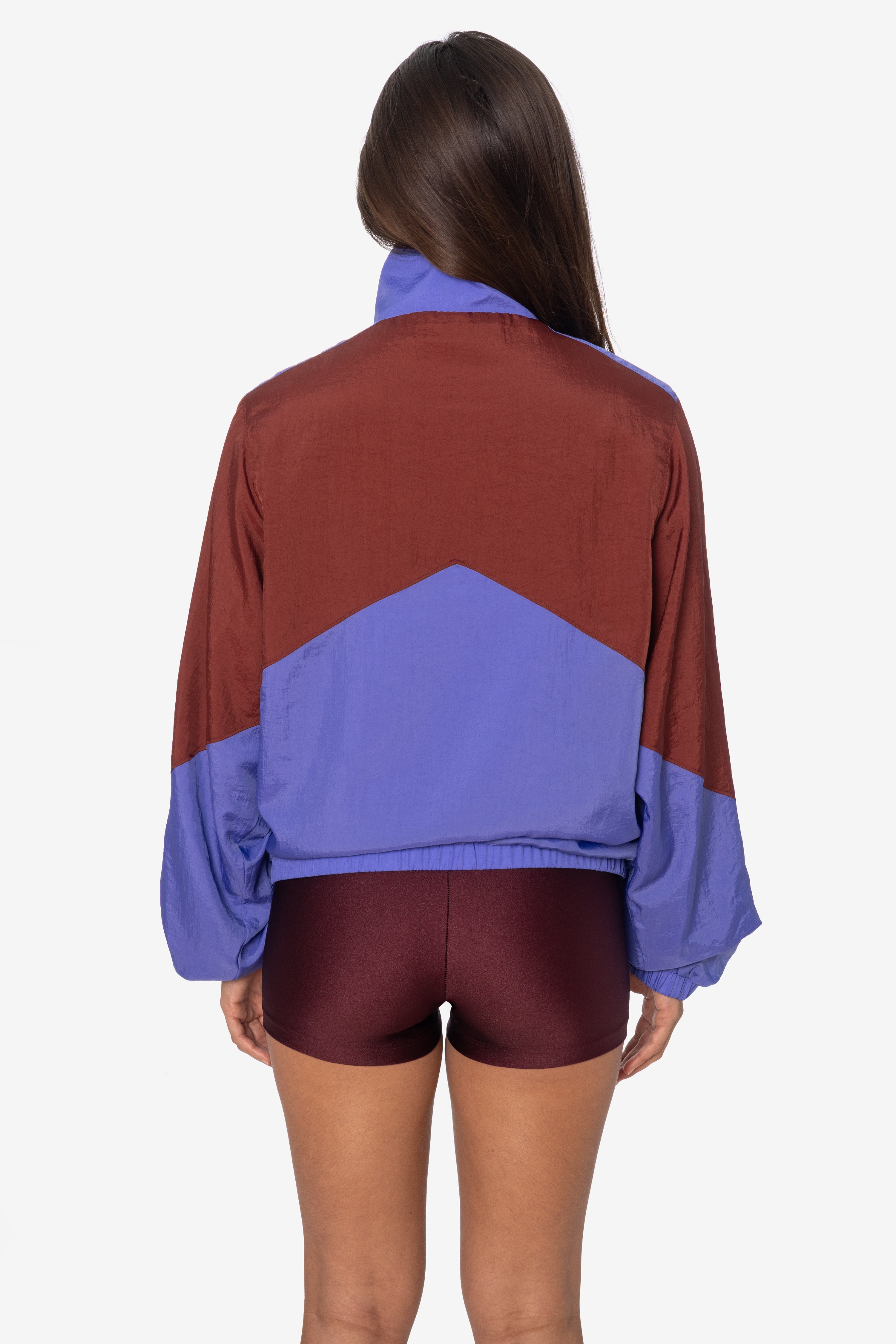 RNF555C - Nylon Crinkle Zip-Up Colorblock Windbreaker – Los
