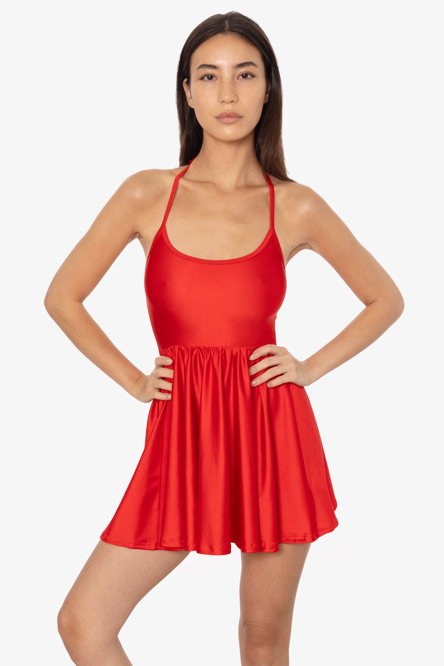 american apparel nylon figure skater dress Classic American Apparel nylon tricot skater dress