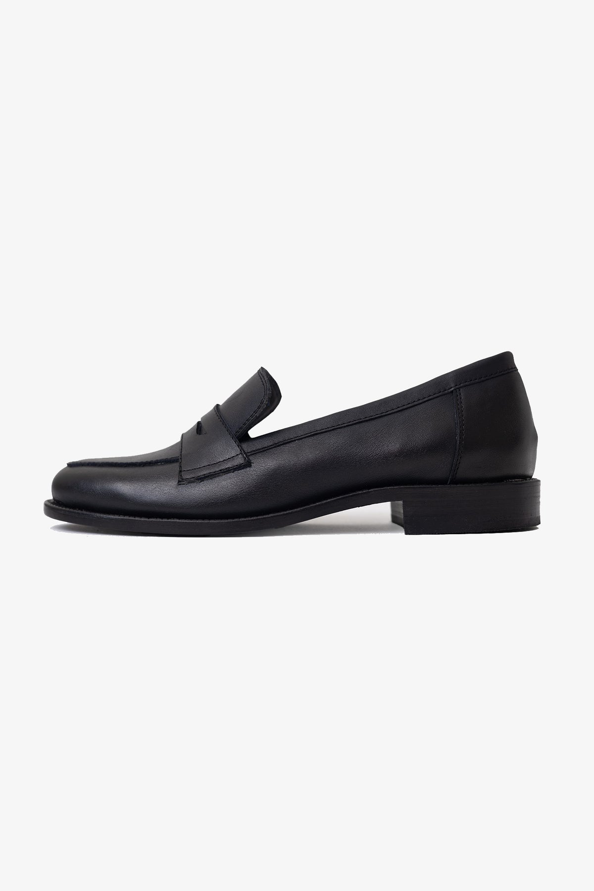 Black Leather Penny Loafer from Los Angeles Apparel