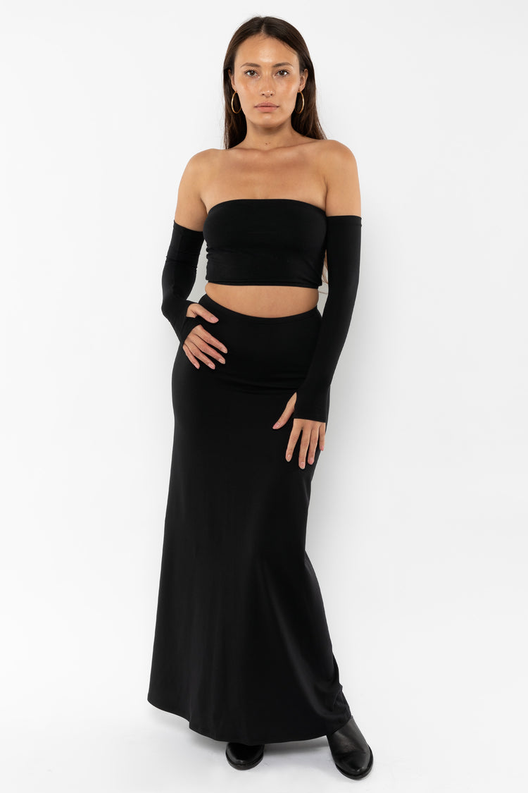 RSNJ103 - UPF40 Performance Jersey Maxi Skirt Los Angeles Apparel RSNJ103 - UPF40 Performance Jersey Maxi Skirt Los Angeles Apparel