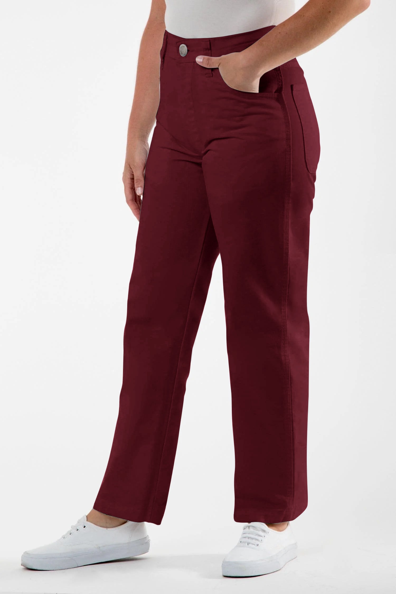 RTWL01 - Twill Work Pants Burgundy – Los Angeles Apparel