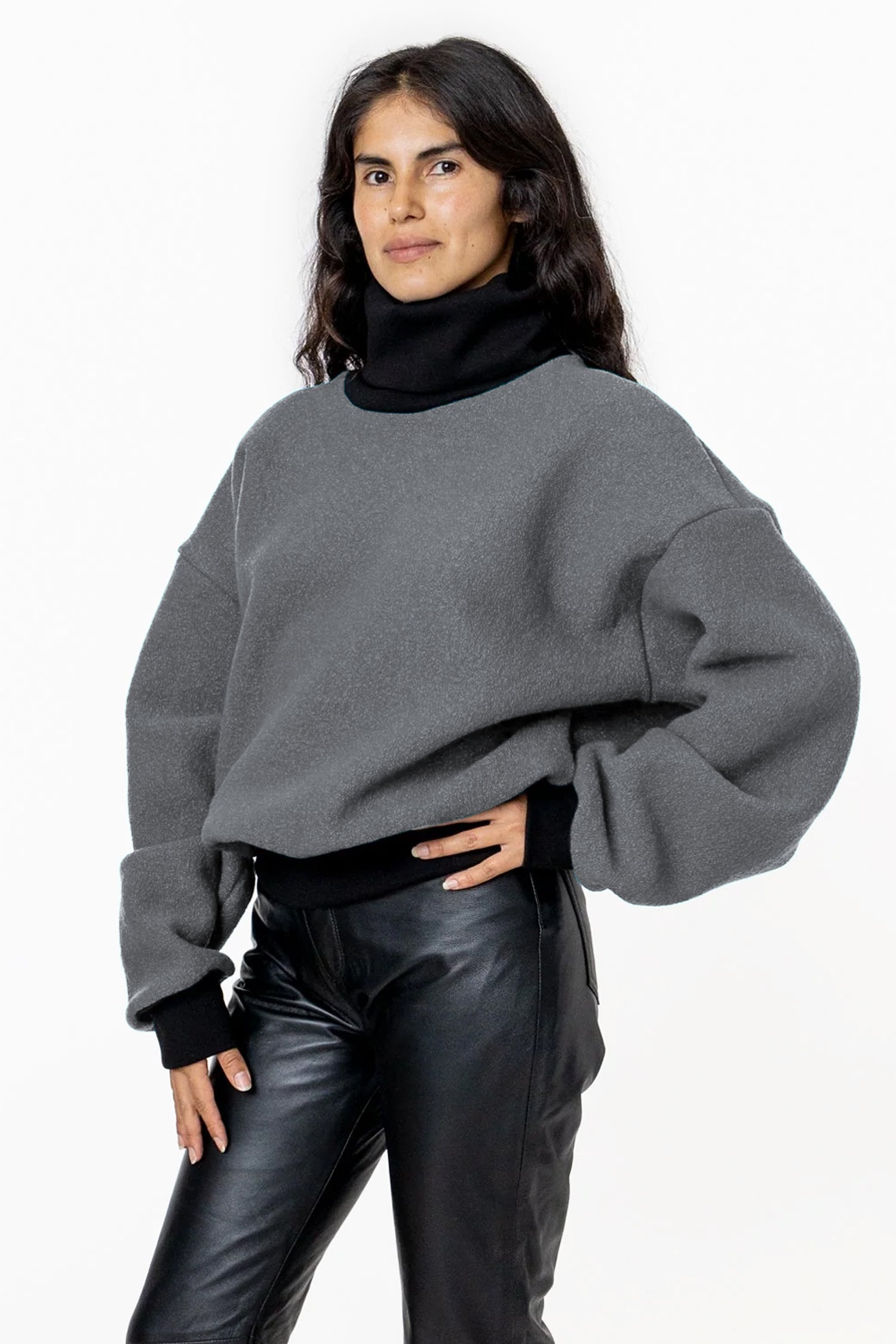 RWHR313 - Turtleneck Sweater with Heavy Cotton Rib – Los Angeles