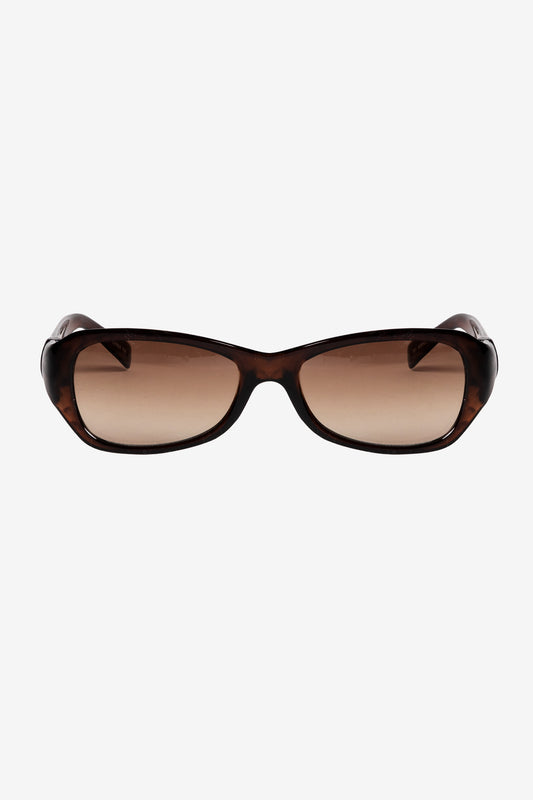 Cleo Sunglasses in Jet Black with Rose Gold