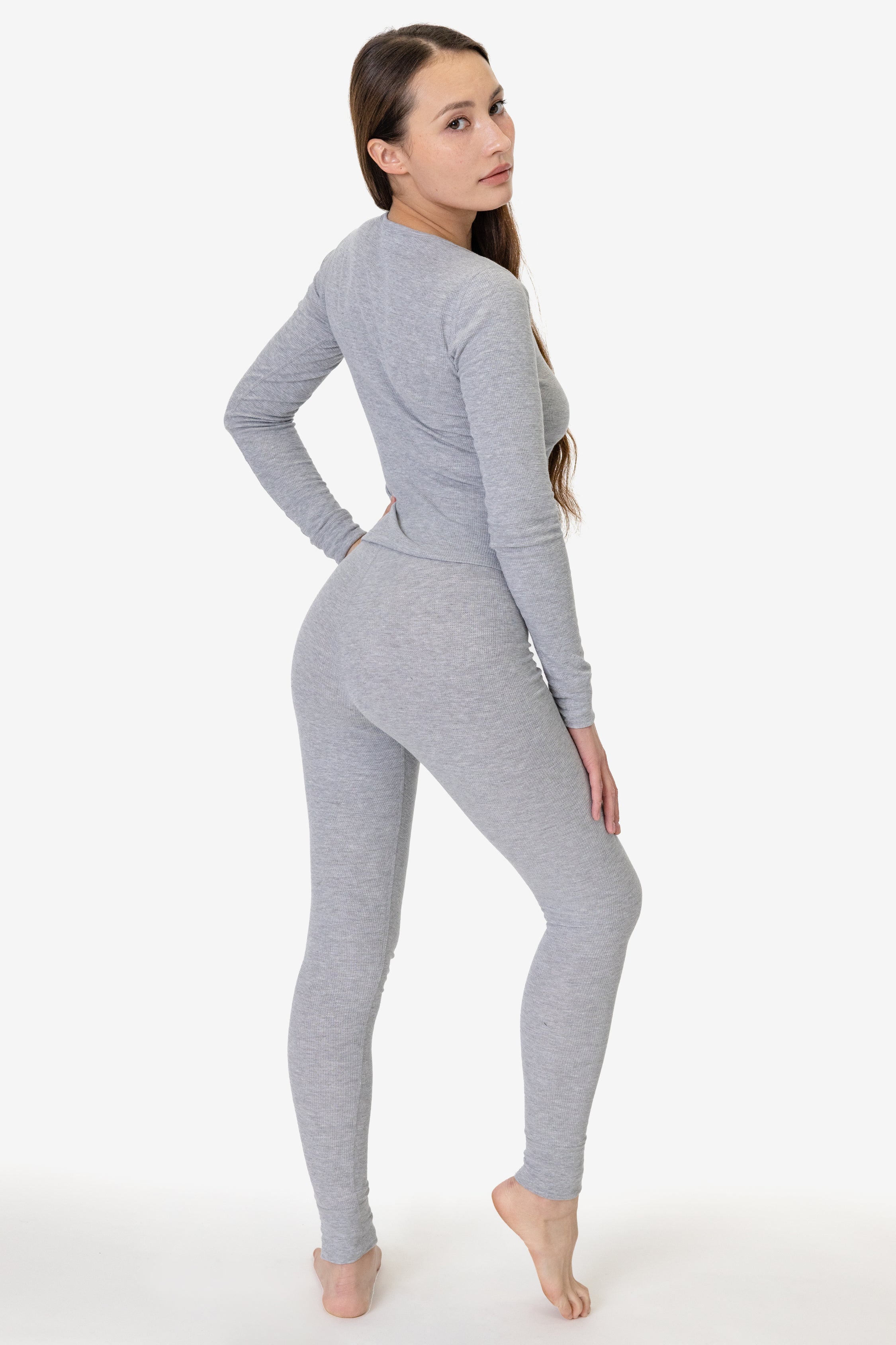 Babyhug Full Sleeves Thermal Vest & Legging Set Solid Colour - Offwhite