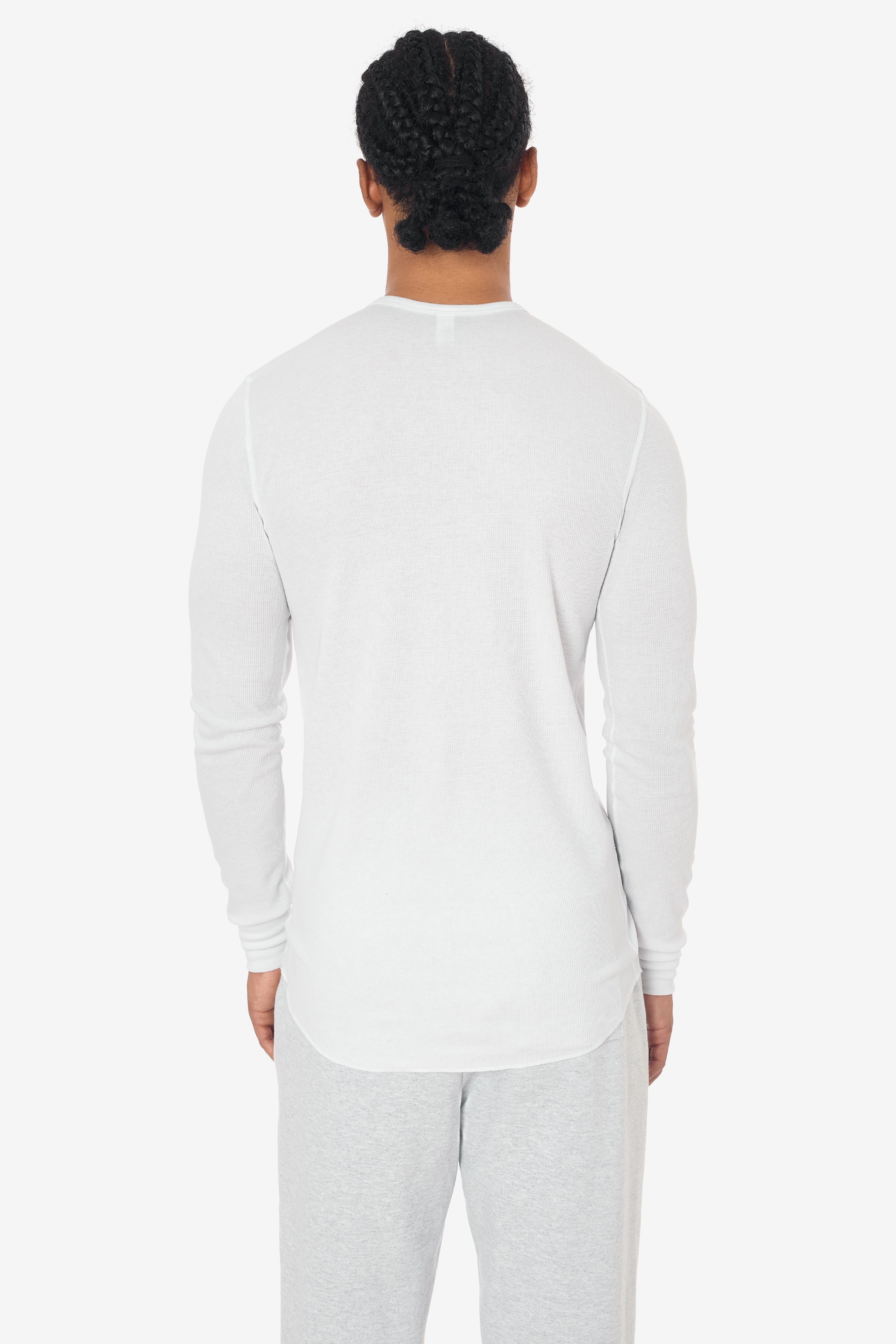 T457 - Poly-Cotton Thermal Long Sleeve Henley – Los Angeles Apparel