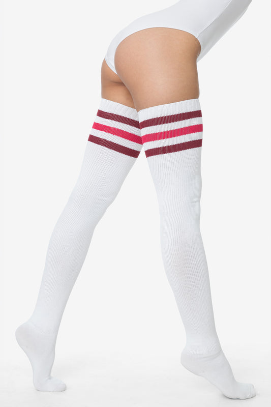 White/Burgundy Fuchsia Str