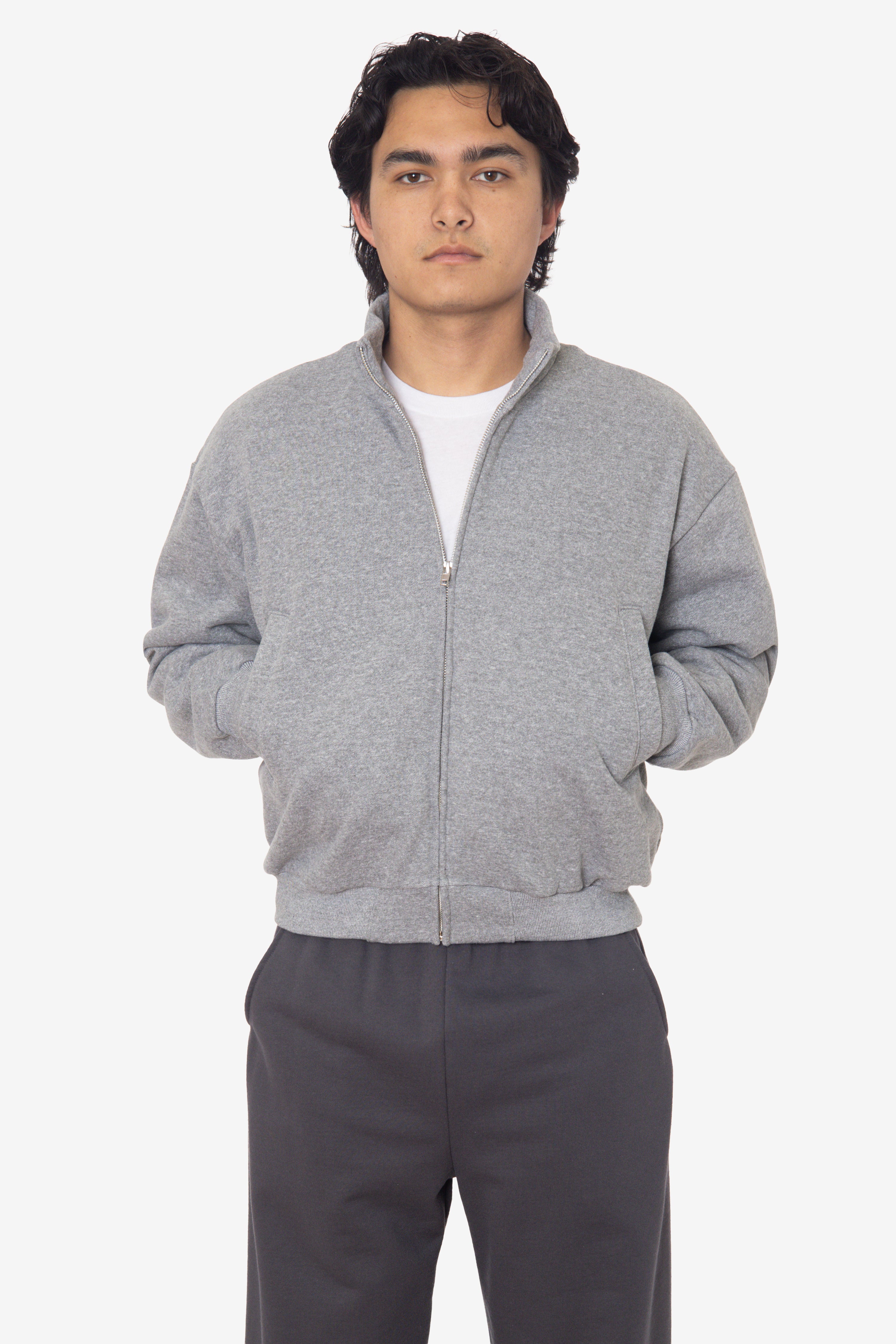 TRF455 - Track Fleece Zip-Up Jacket – Los Angeles Apparel
