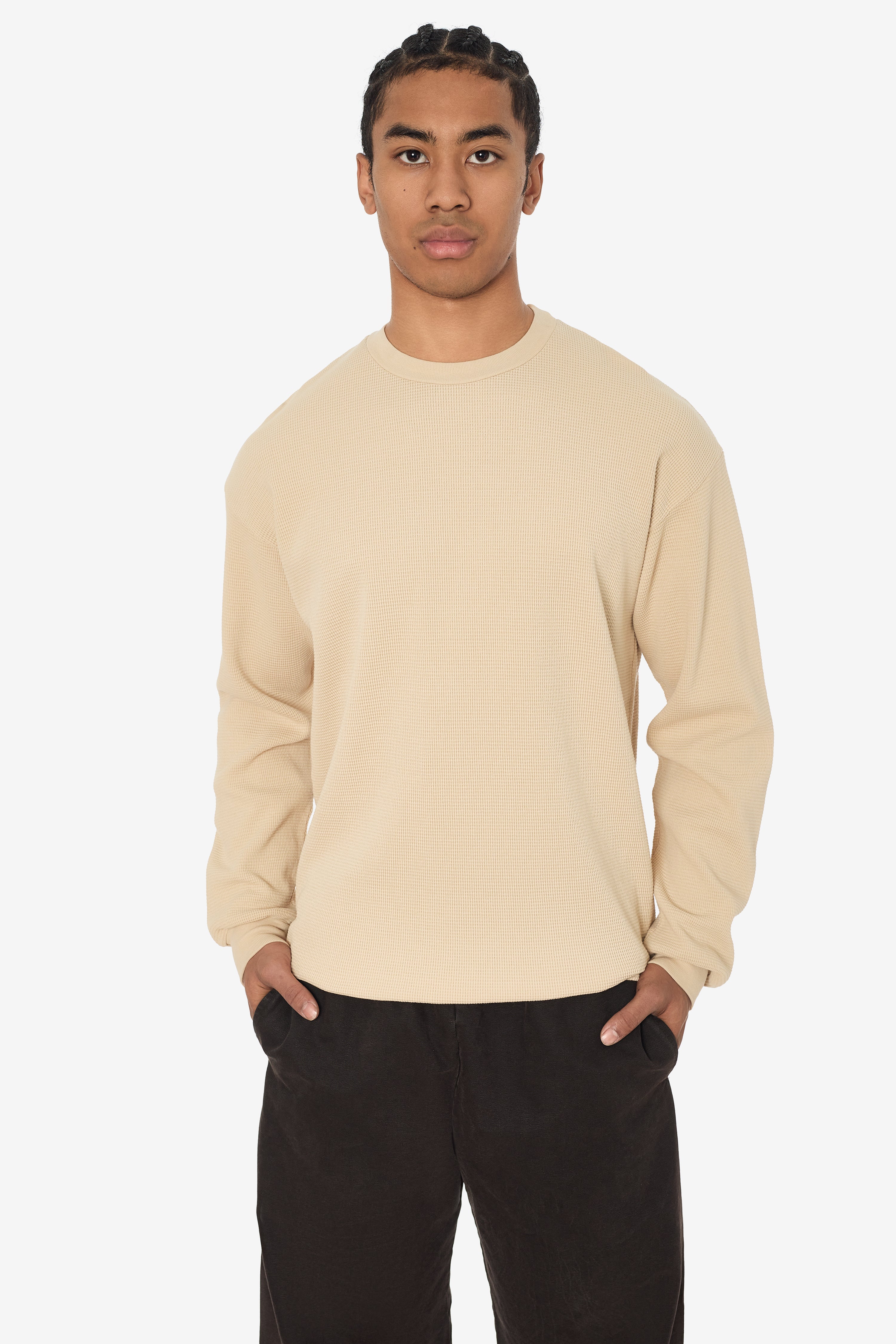 TX407GD - Long Sleeve Heavy Thermal Crew Neck – Los Angeles Apparel