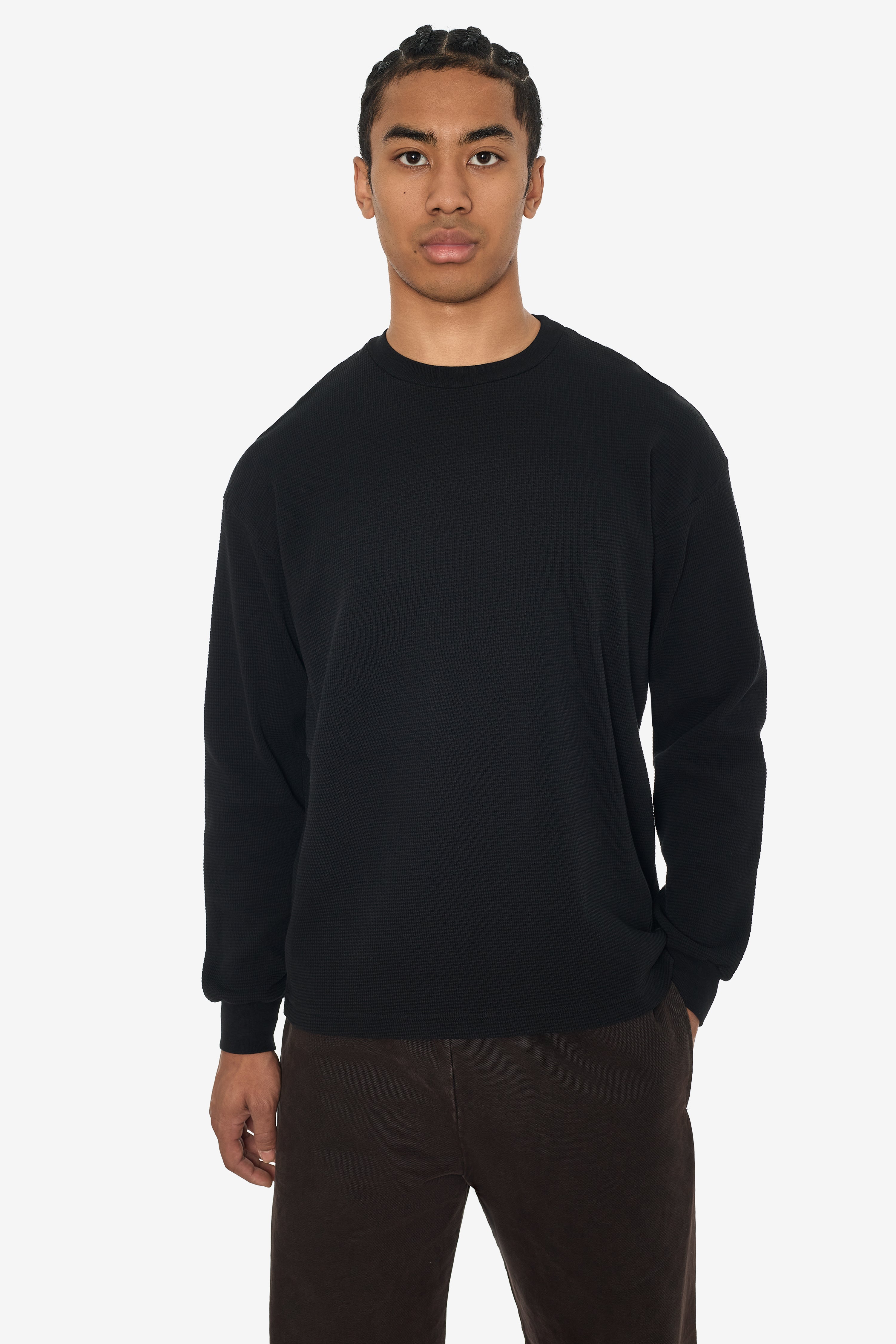 TX407GD - Long Sleeve Heavy Thermal Crew Neck – Los Angeles Apparel