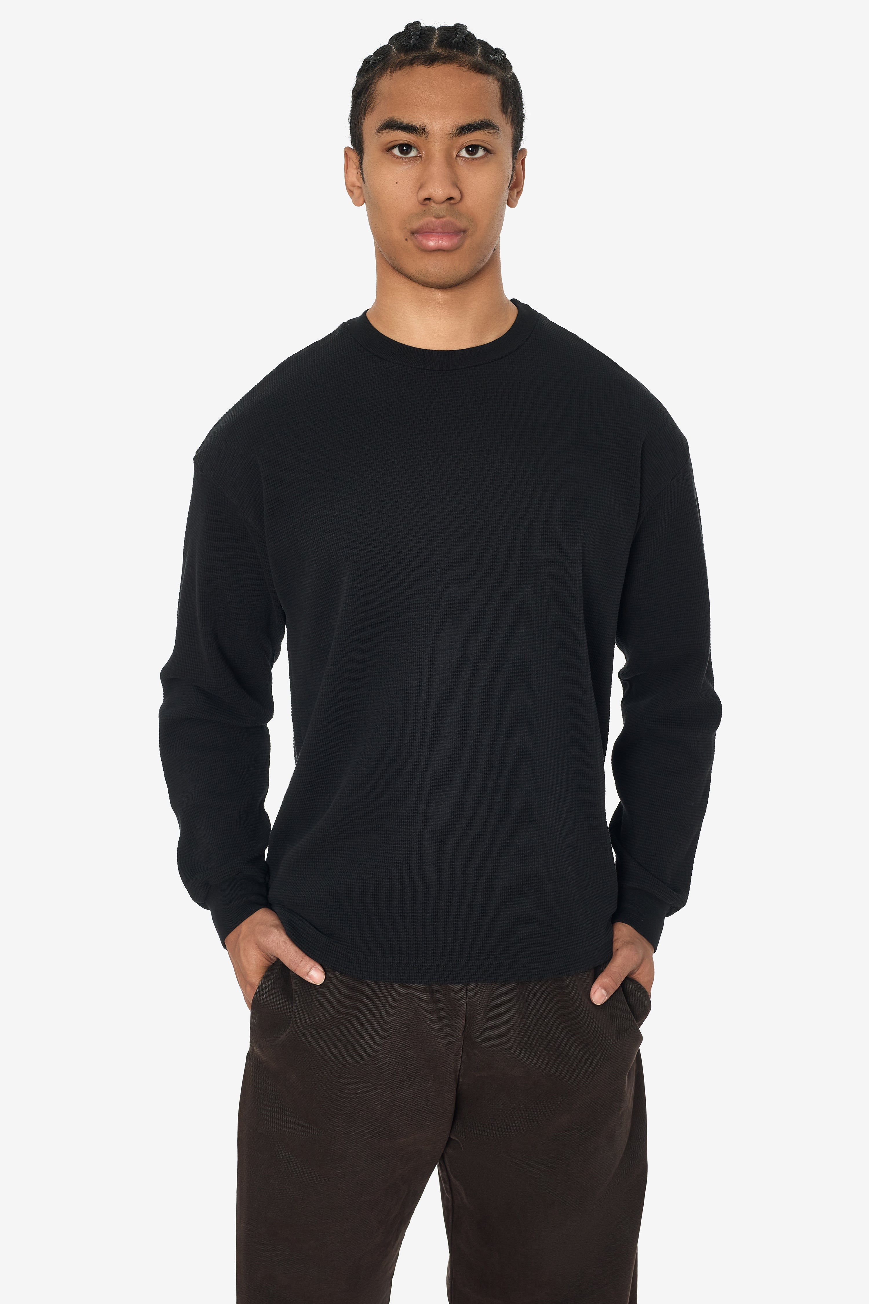 TX407GD - Long Sleeve Heavy Thermal Crew Neck – Los Angeles Apparel