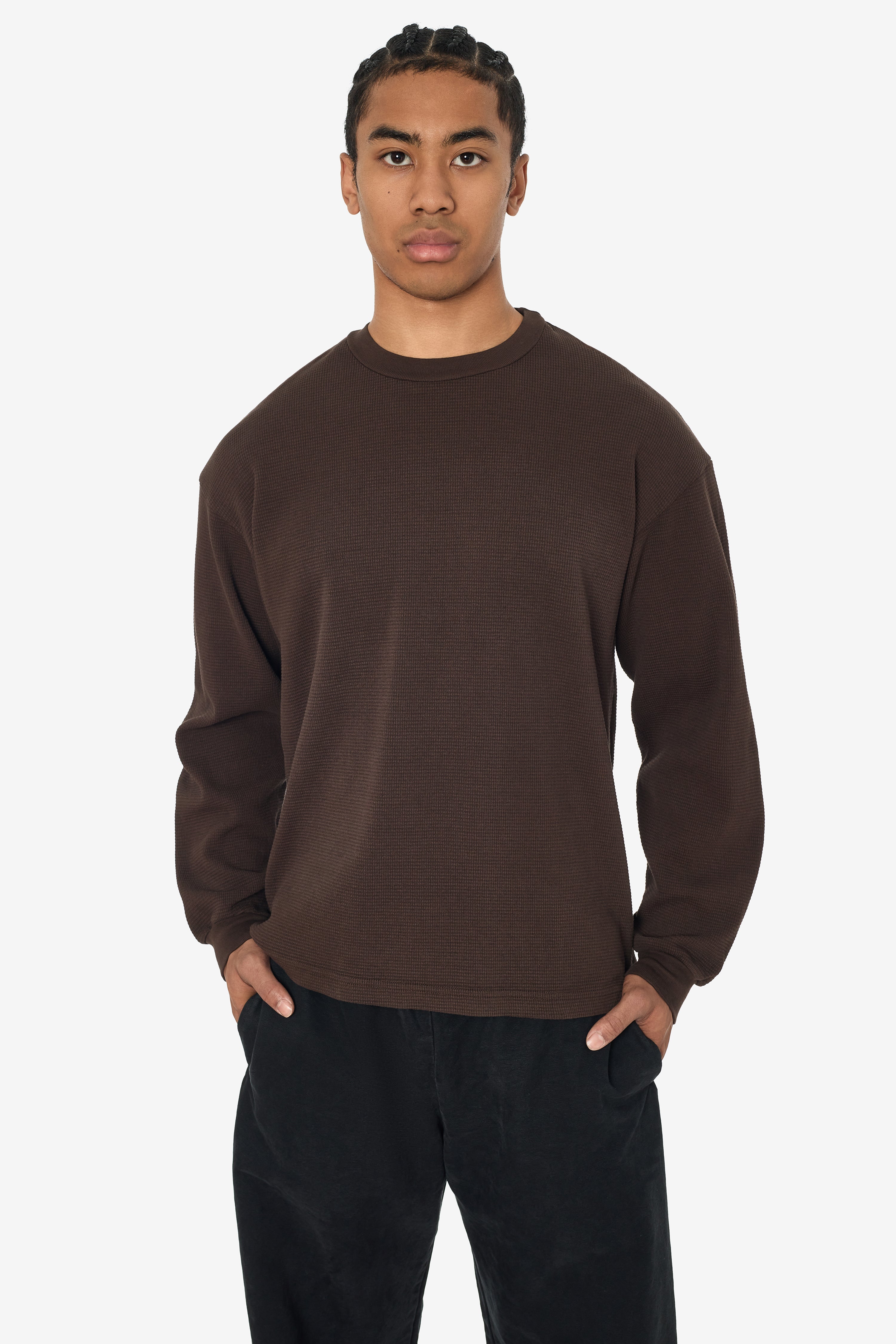 TX407GD - Long Sleeve Heavy Thermal Crew Neck – Los Angeles Apparel