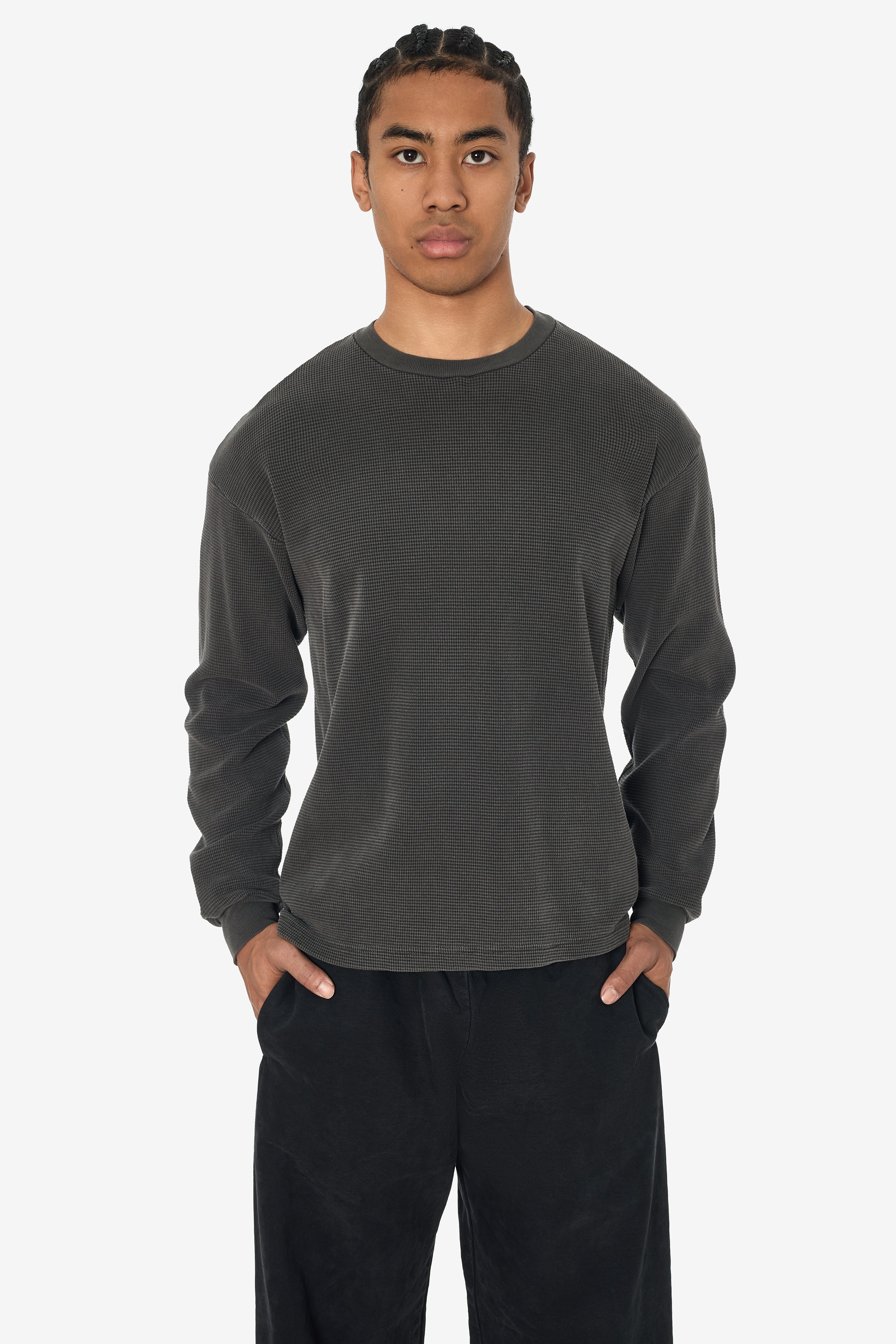 TX407GD - Long Sleeve Heavy Thermal Crew Neck – Los Angeles Apparel