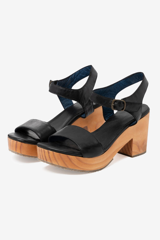 WOODSNDL01 - Wooden Heel Sandal – Los Angeles Apparel