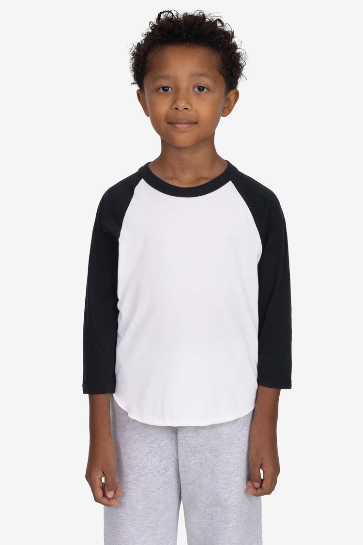 FF1053 - Toddler 3/4 Sleeve Poly Cotton Raglan