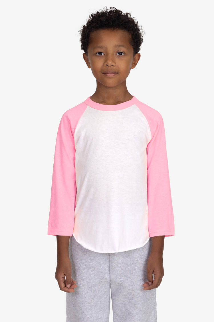 FF1053 - Toddler 3/4 Sleeve Poly Cotton Raglan