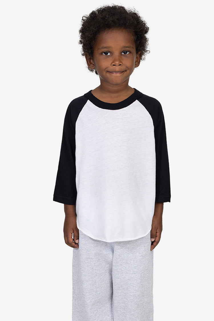 FF1053 - Toddler 3/4 Sleeve Poly Cotton Raglan