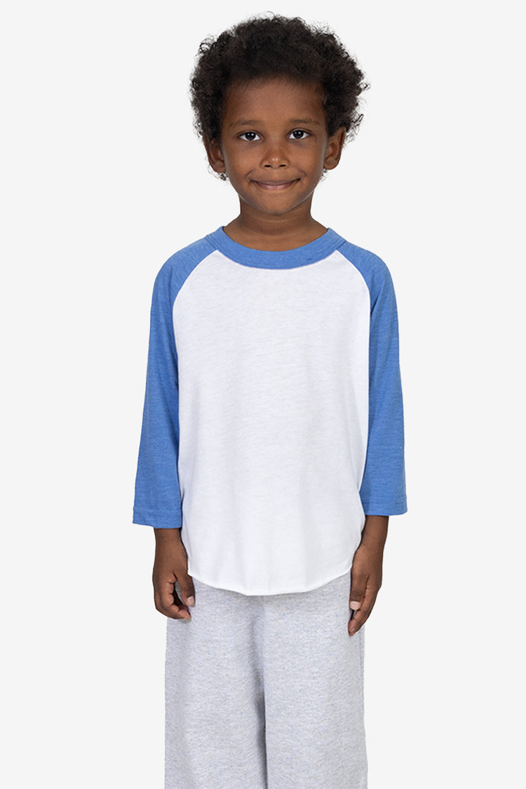 FF1053 - Toddler 3/4 Sleeve Poly Cotton Raglan