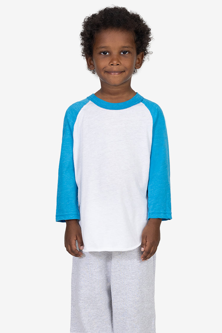 FF1053 - Toddler 3/4 Sleeve Poly Cotton Raglan