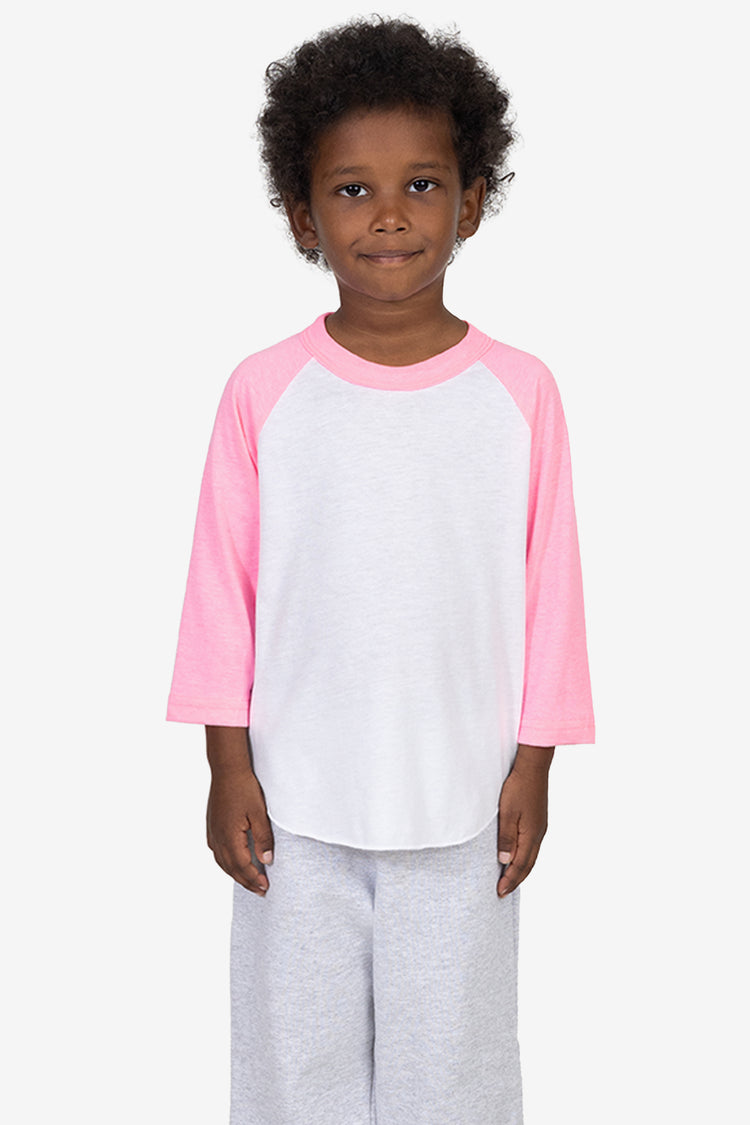 FF1053 - Toddler 3/4 Sleeve Poly Cotton Raglan