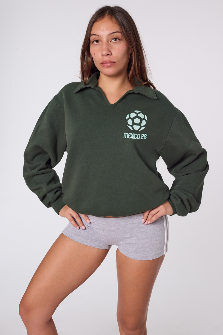 Mexico Alpine Fleece Polo Green