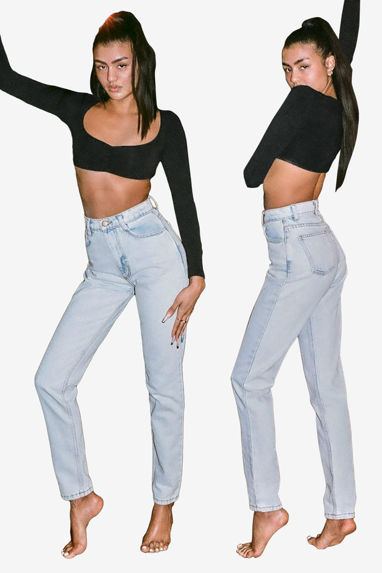 RDNW701 - High Waisted Tapered Jean – Los Angeles Apparel