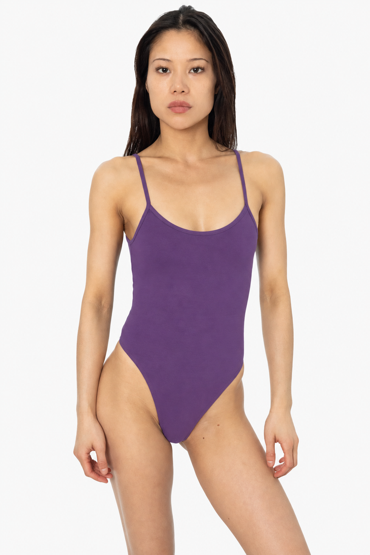 B301GD - Garment Dye Spaghetti Thong Bodysuit