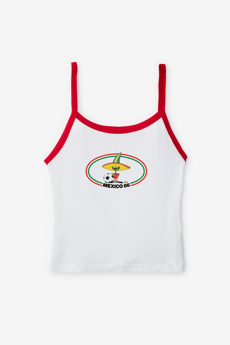 Mexico Cami White/Red