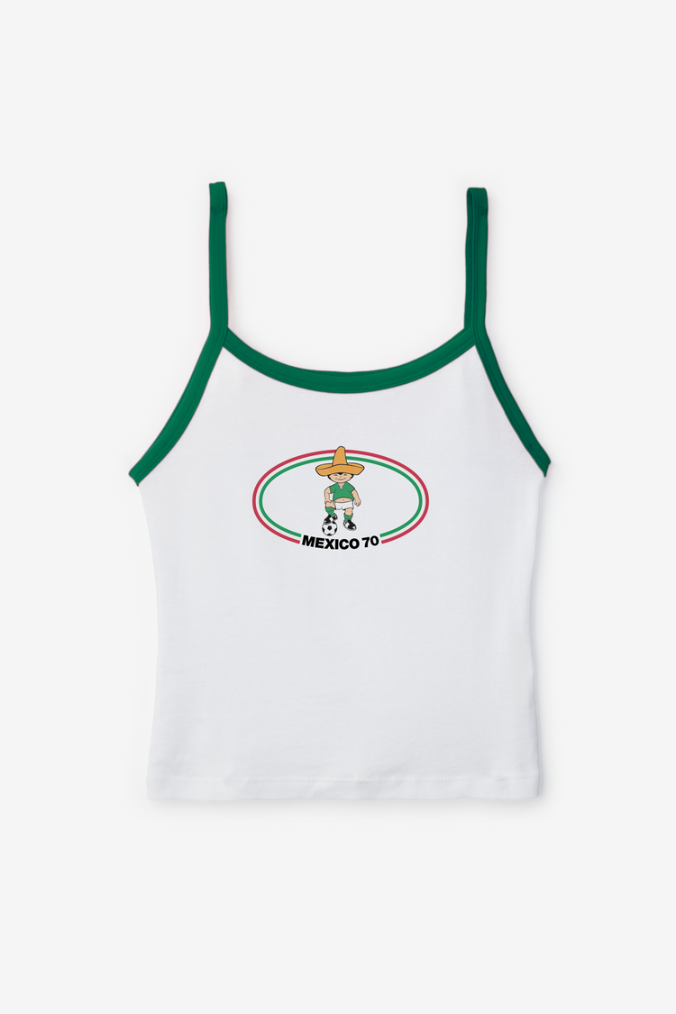 Mexico Cami White/Green