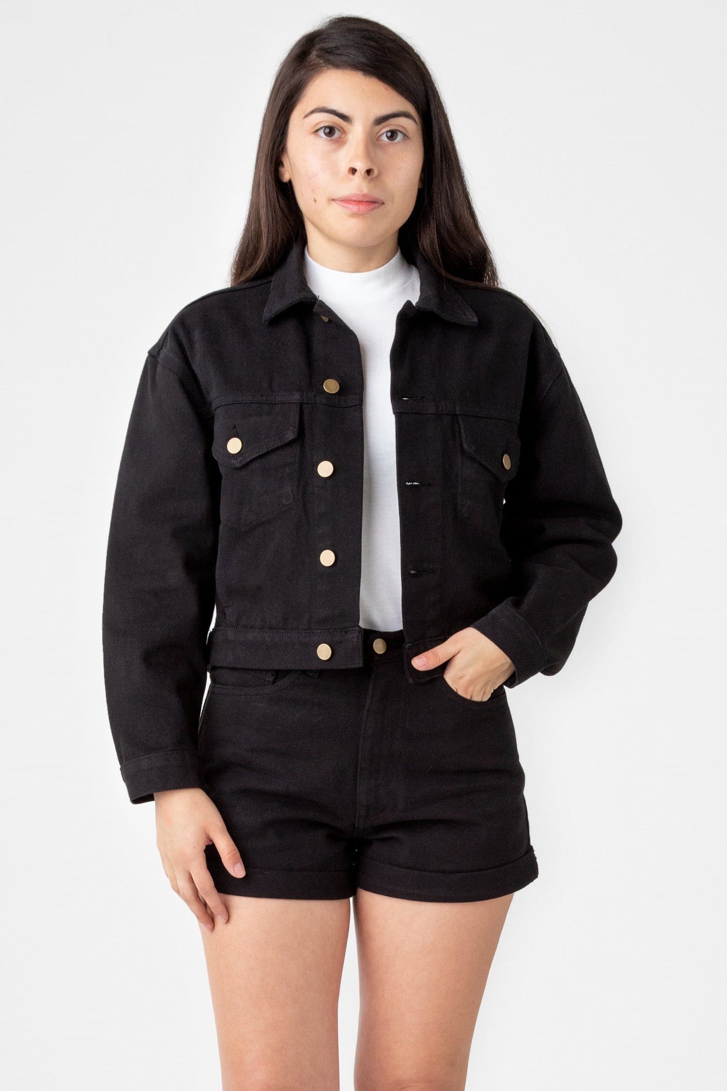 RDNW03 Denim Cropped Jacket - Main Image